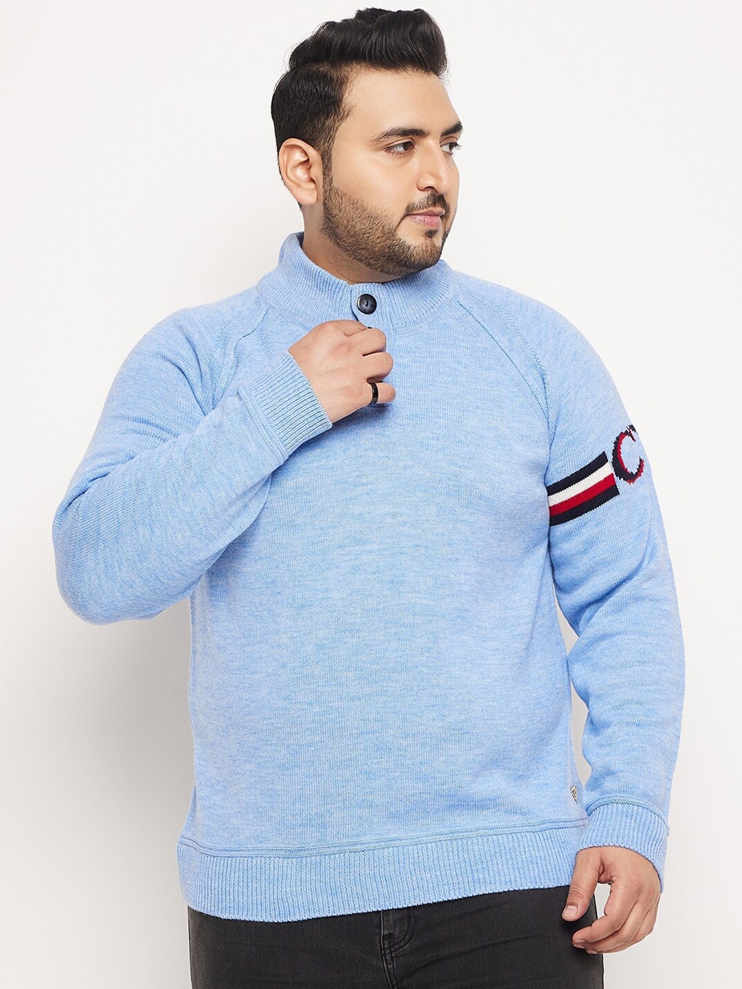 

Club York High Neck Acrylic Pullover, Blue