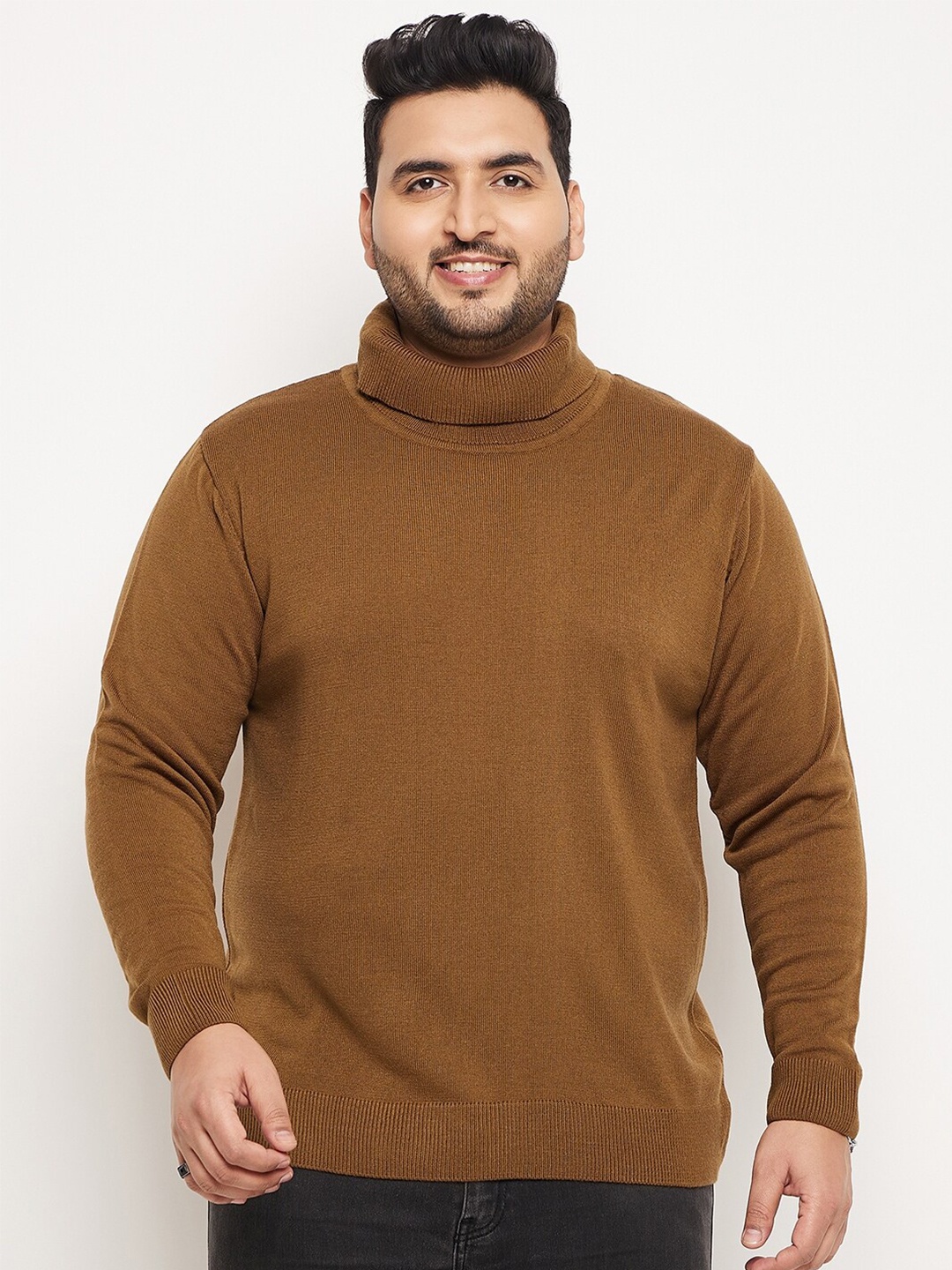 

Club York High Neck Acrylic Pullover, Brown