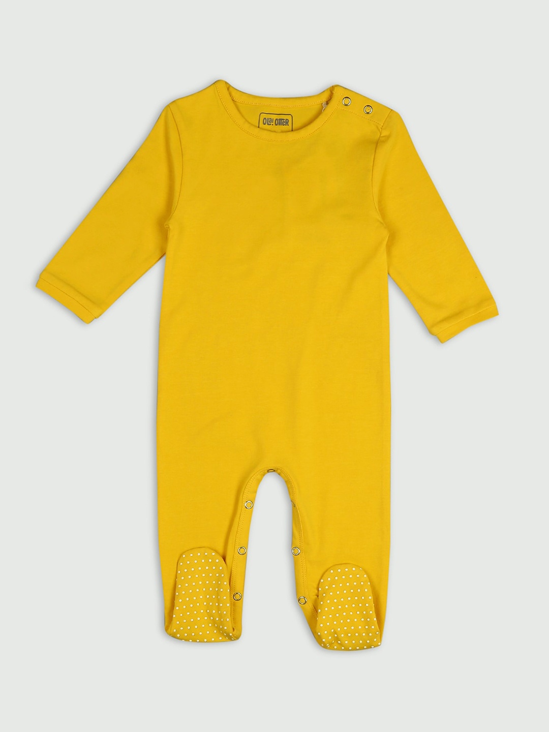 

Ola! Otter Infants Organic Cotton Sleepsuit, Yellow