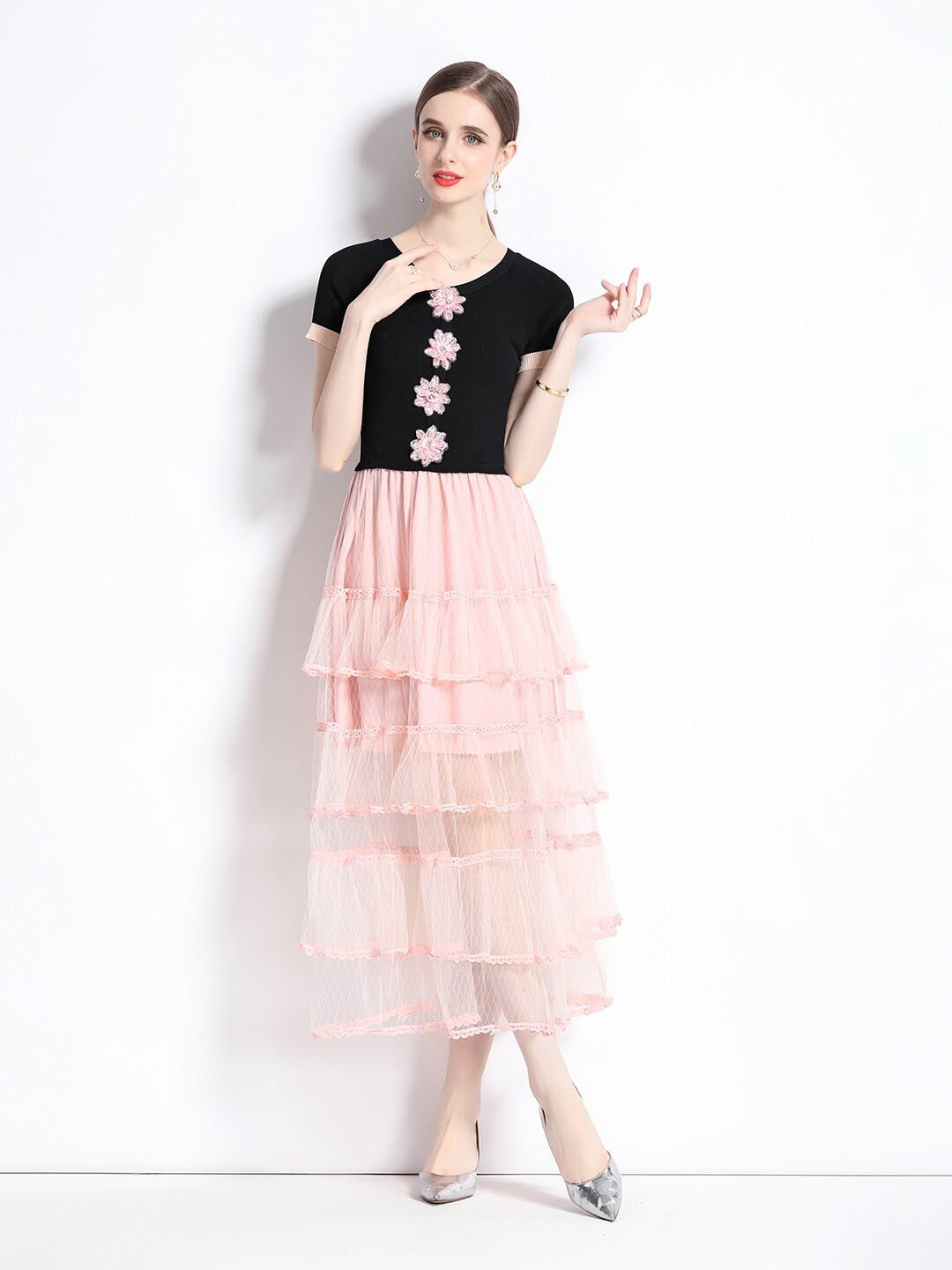 

JC Collection Fit & Flare Midi Dress, Pink
