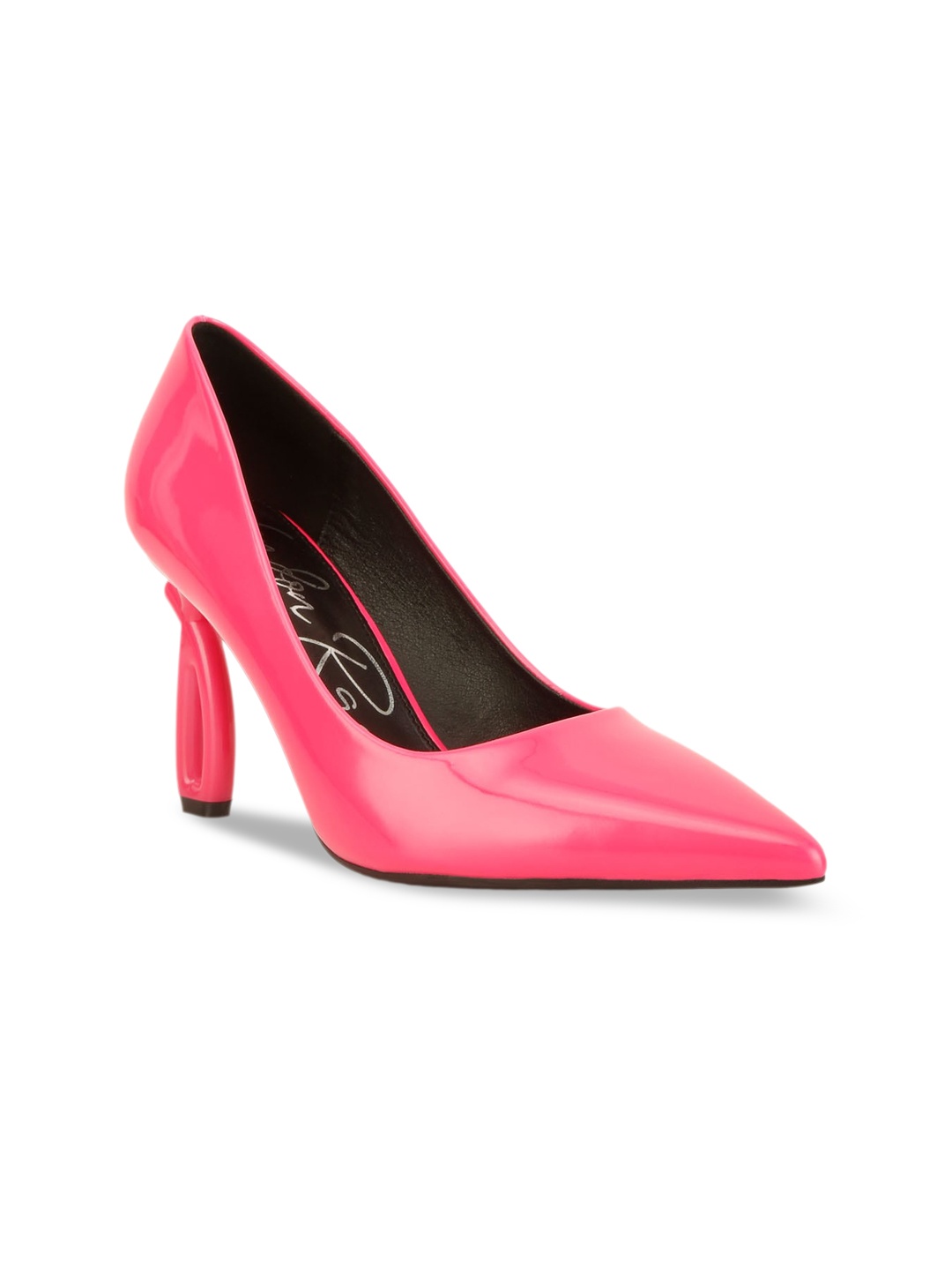 

London Rag Pointed Toe Slim Pumps, Fuchsia