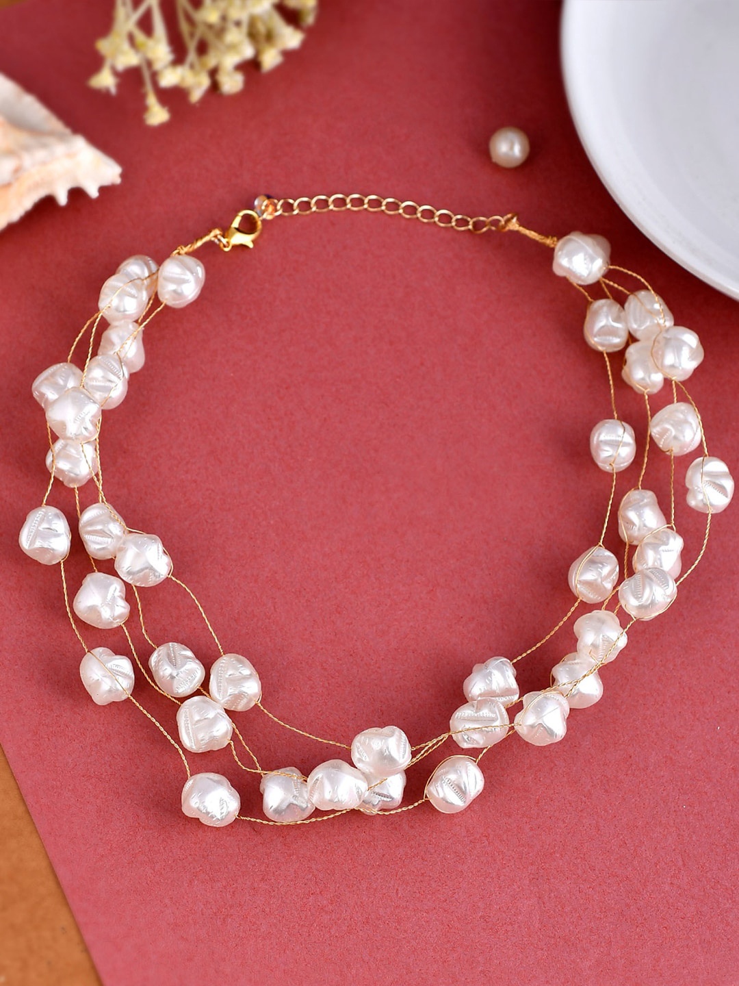 

Krelin Gold-Plated Choker Necklace, White