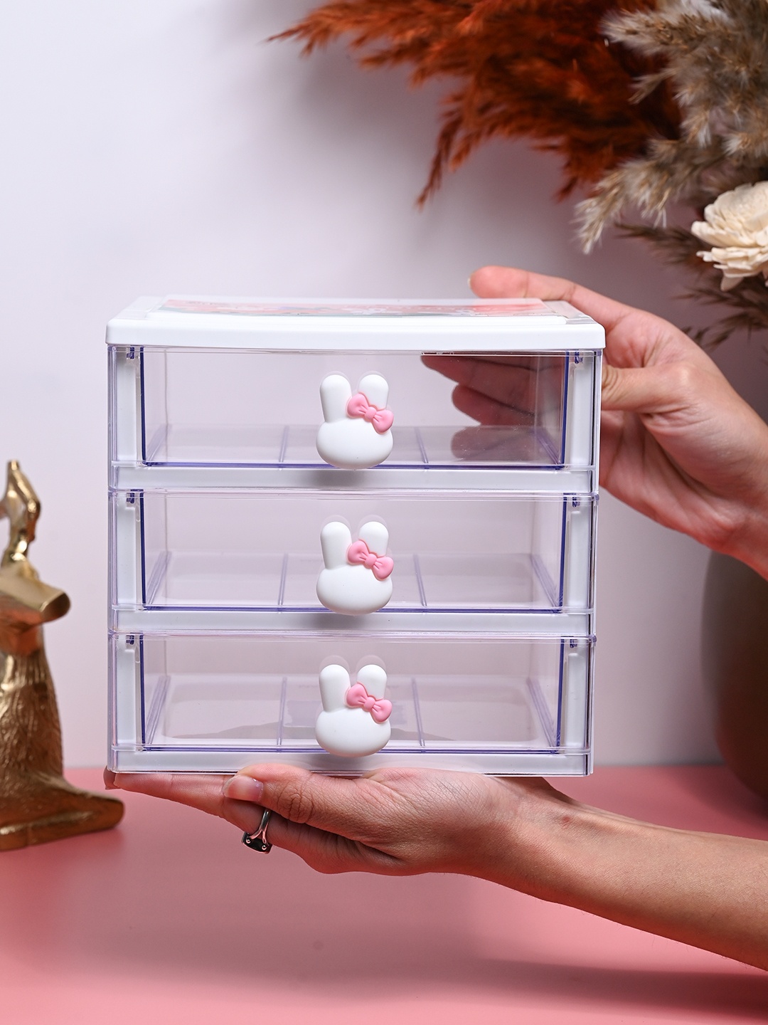 

MARKET99 White Solid Plastic 4 Layer Drawer Organiser