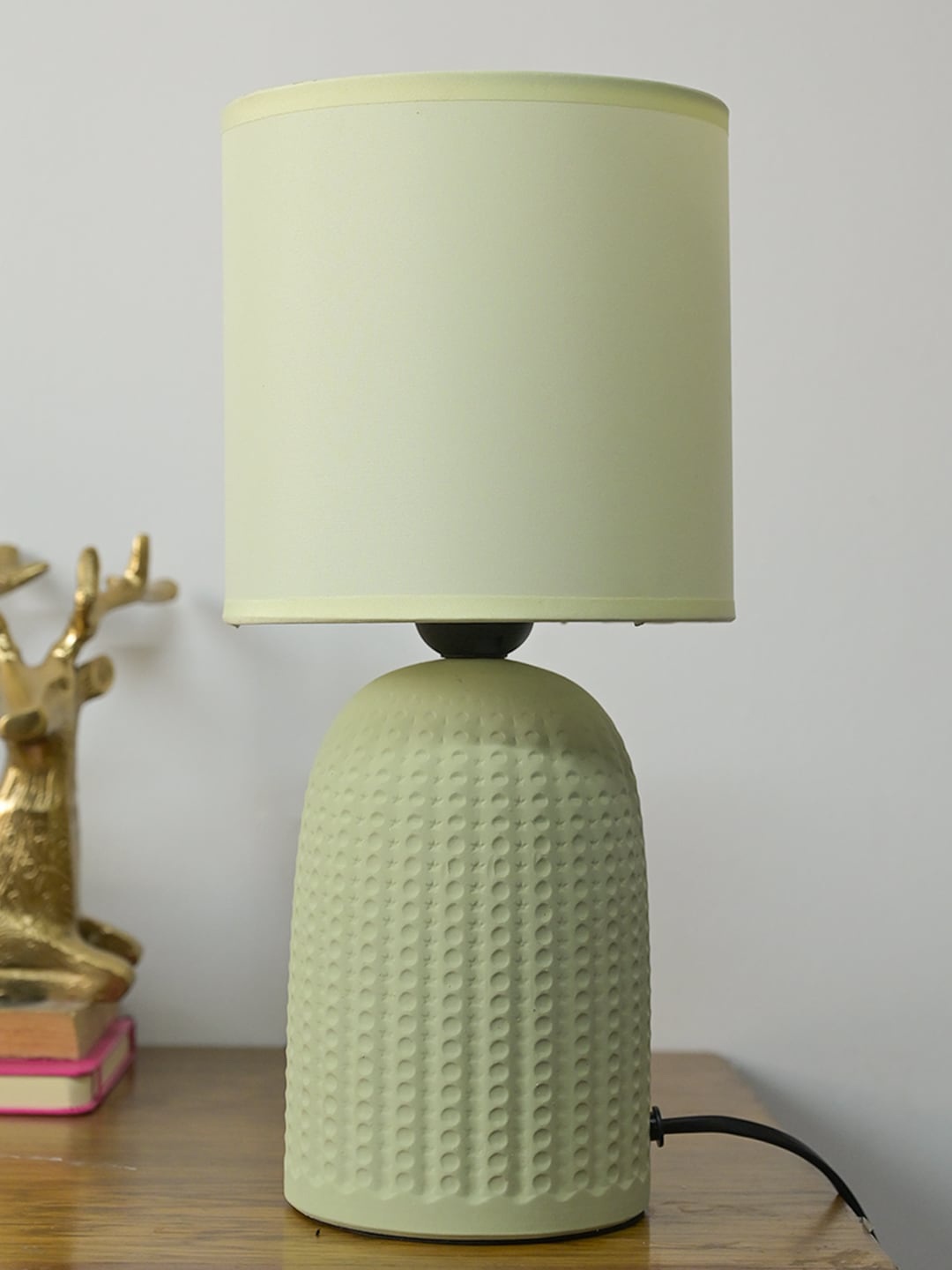 

MARKET99 Green Ceramic Cylindrical Table Lamp