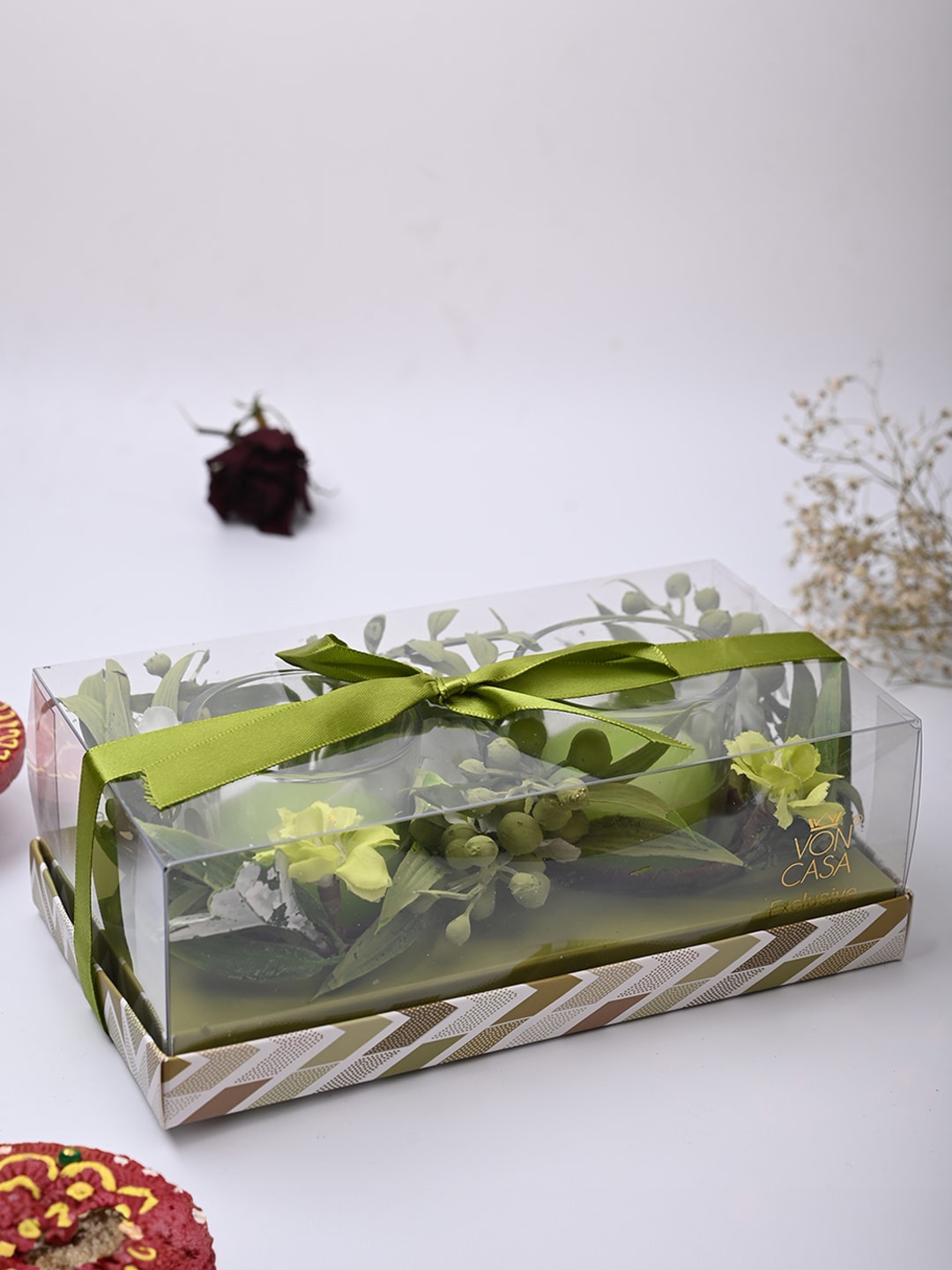 

MARKET99 Green 2 Pieces Green Lily Scented Candles