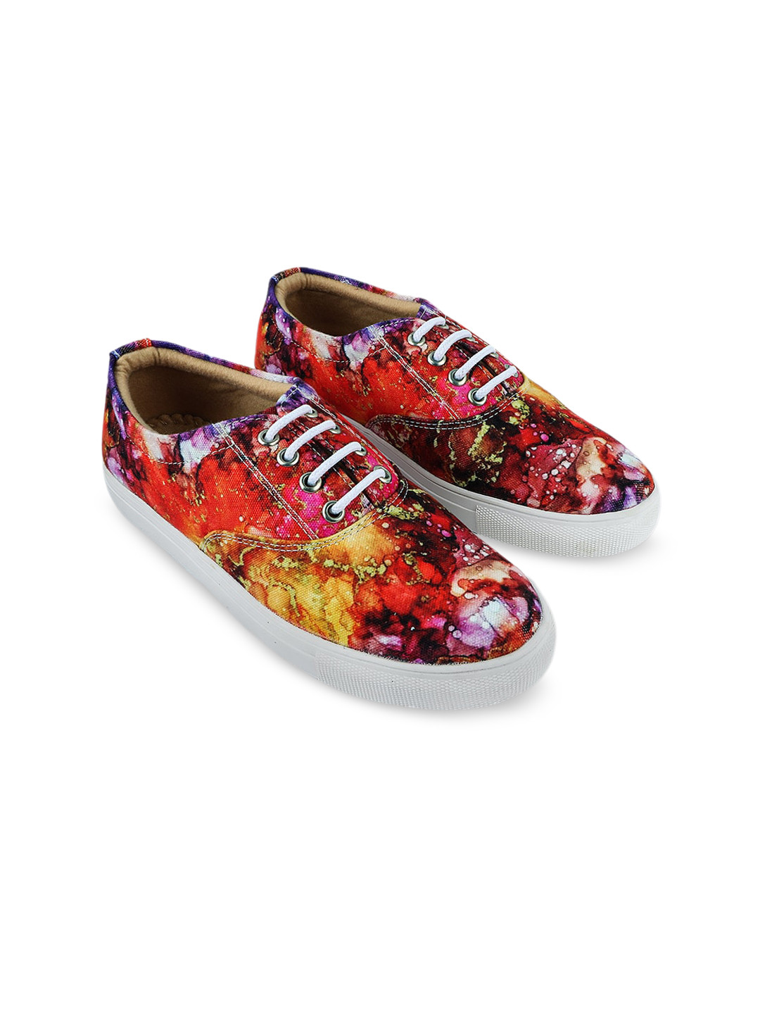 

KobSook Women Printed Canvas Lightweight Sneakers, Red