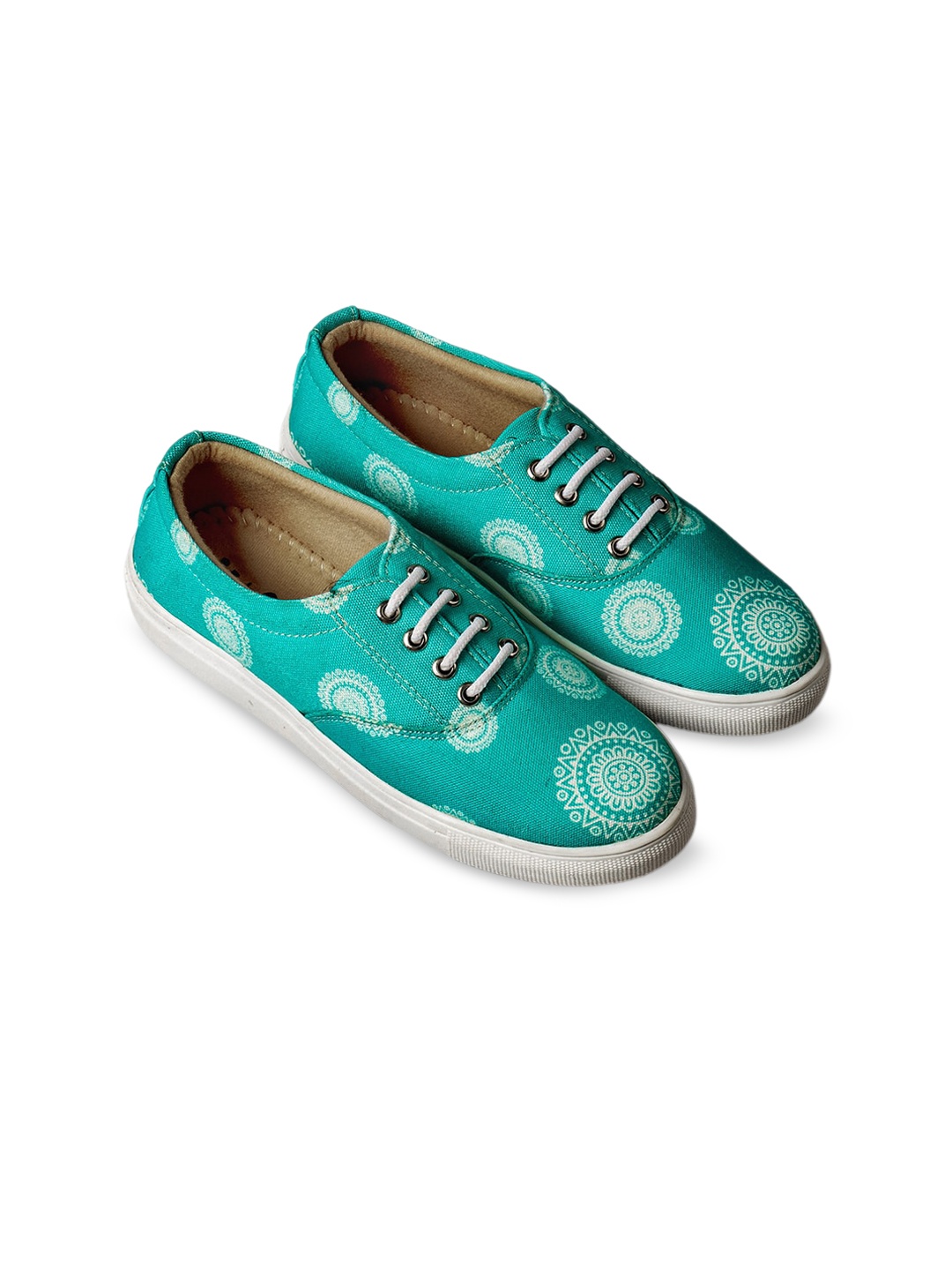 

KobSook Women Printed Canvas Lightweight Sneakers, Sea green