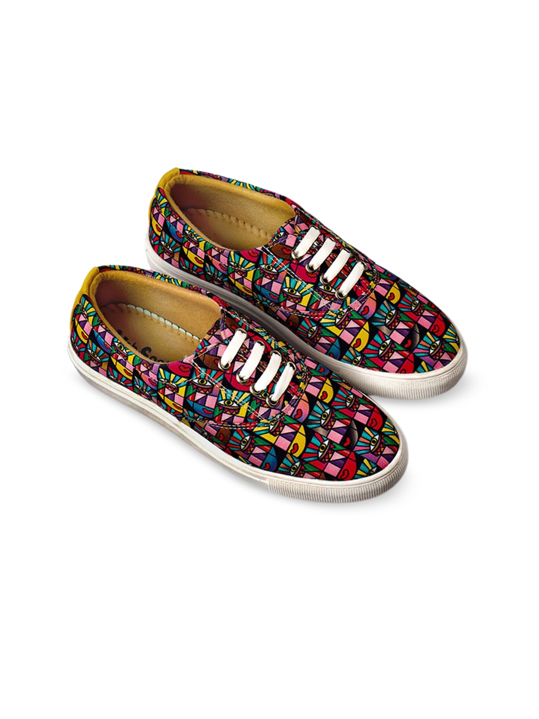 

KobSook Women Printed Canvas Lightweight Sneakers, Black