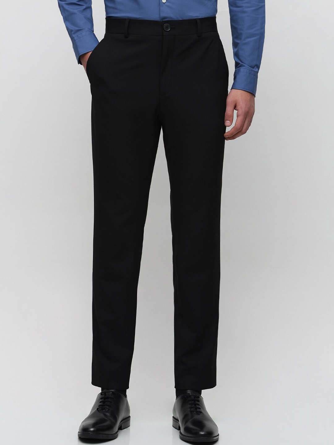 

SELECTED Men Slim Fit Chinos Trousers, Black
