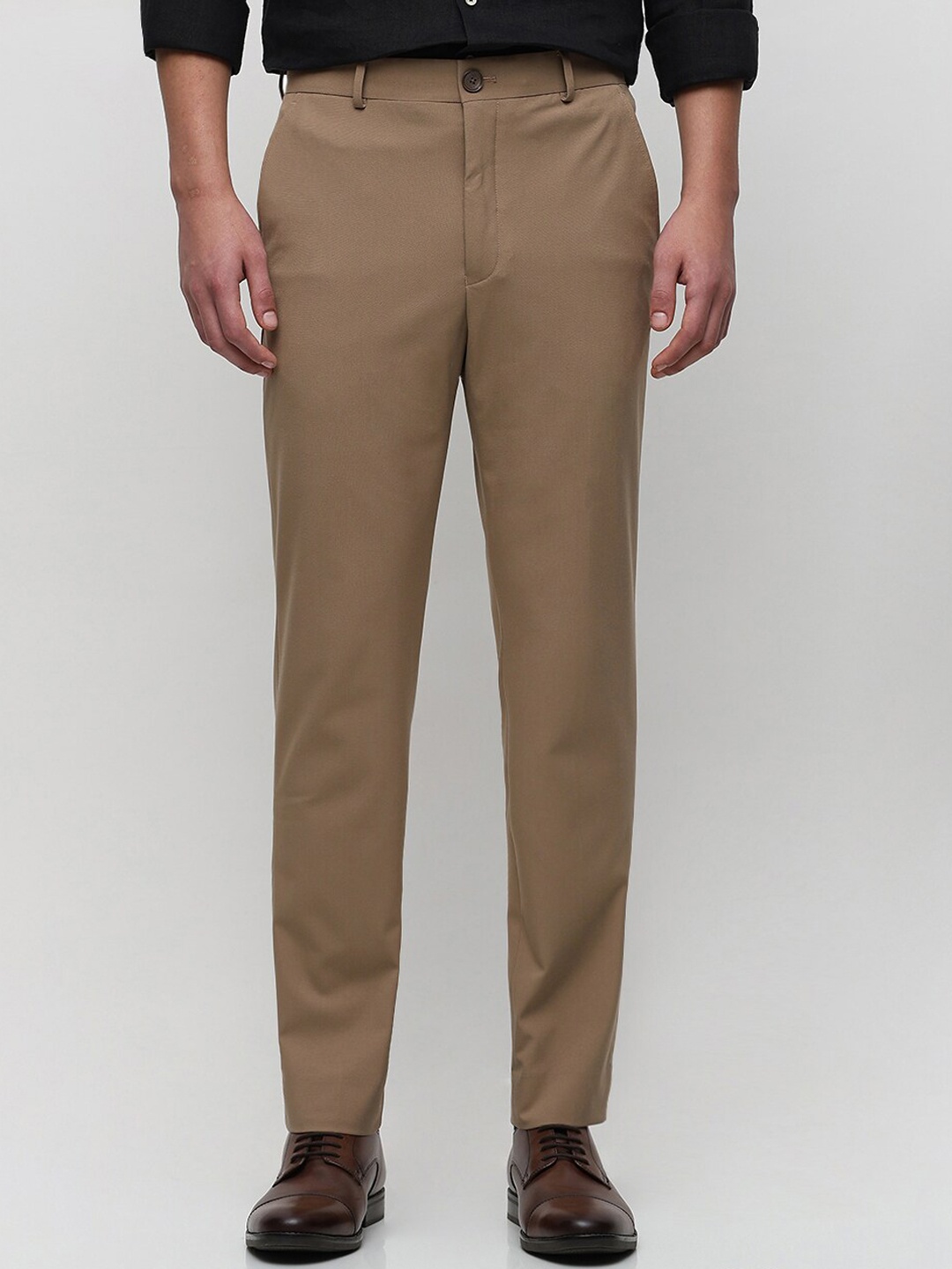 

SELECTED Men Slim Fit Chinos Trousers, Brown