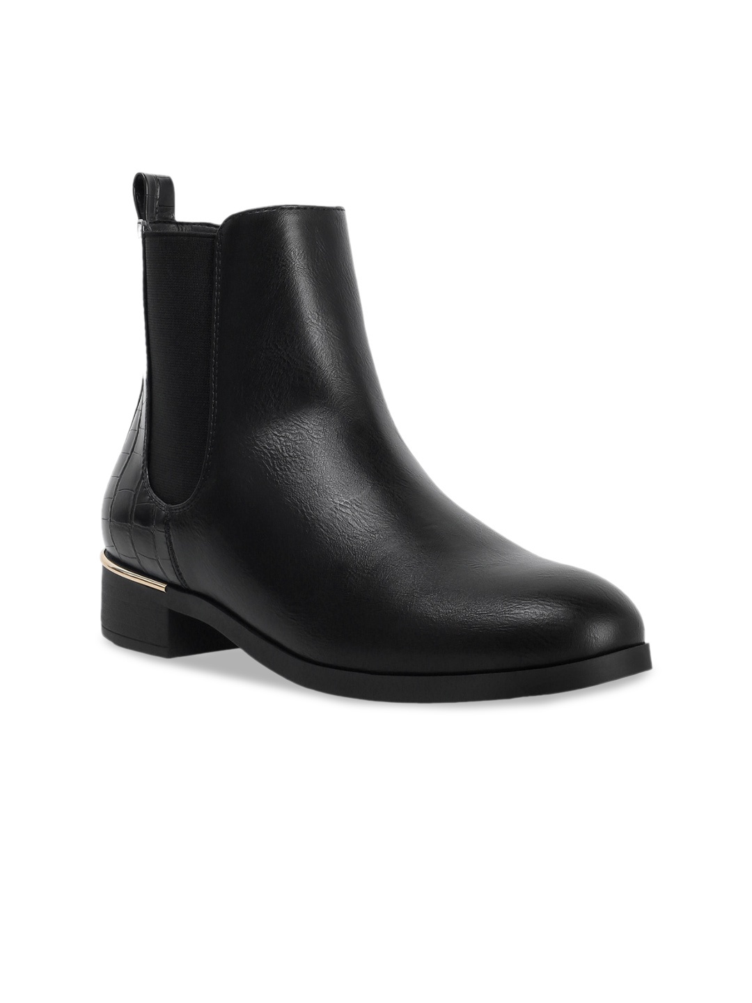 

London Rag Women Mid Top Block-Heeled Chelsea Boots, Black