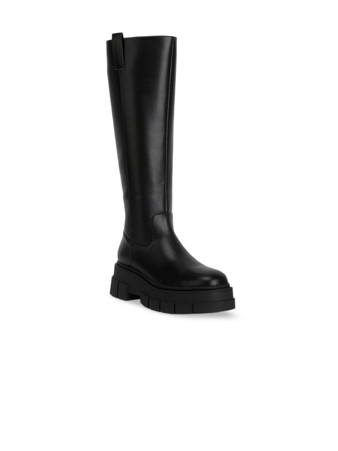 

London Rag Women Chunky Heeled High-Top Regular Boots, Black