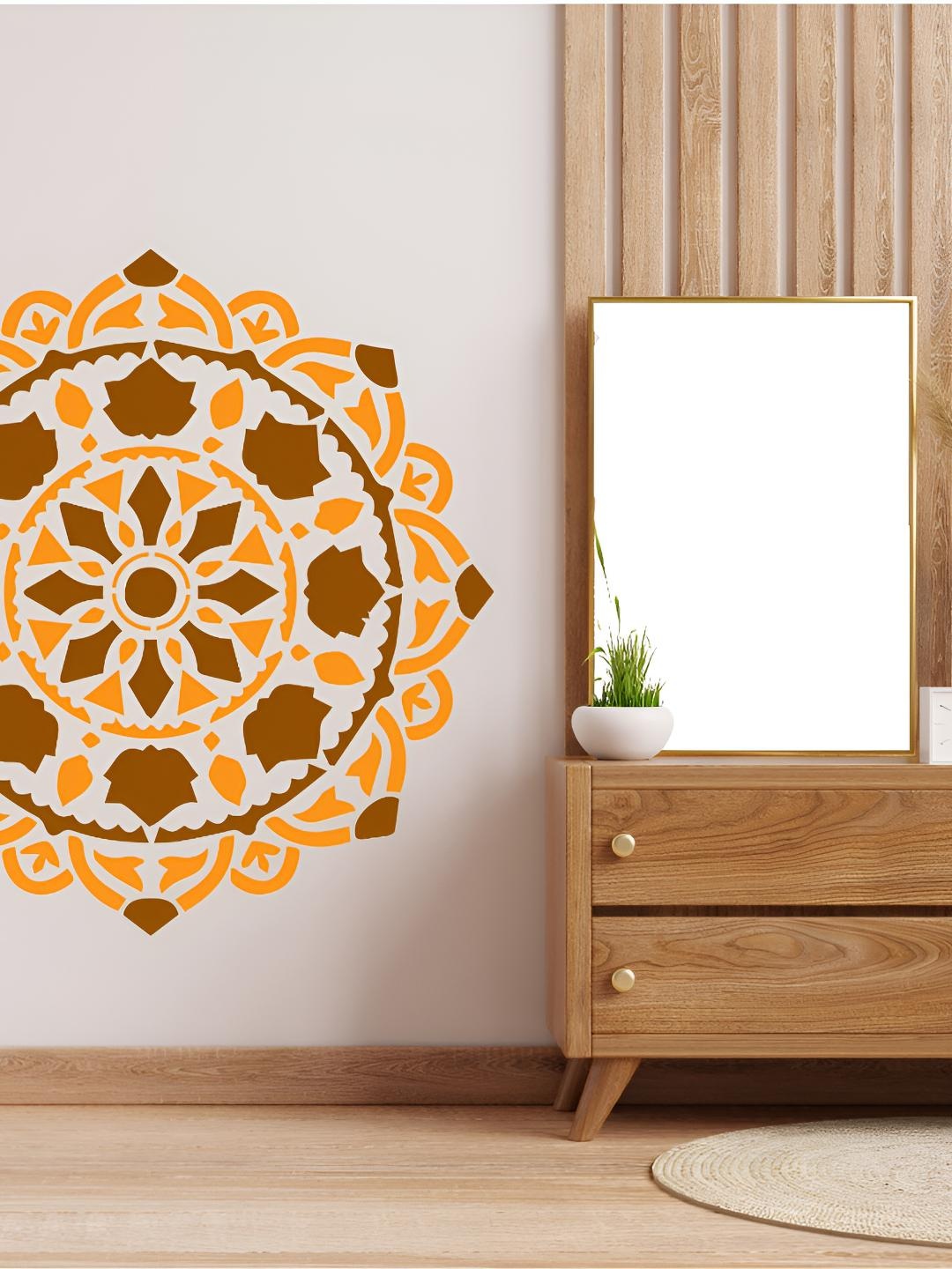 

KAYRA DECOR White Herbage Mandala Design Wall Stencil