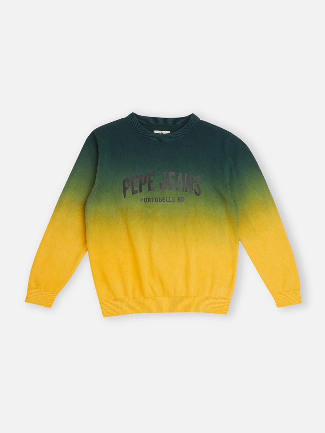 

Pepe Jeans Boys Ombre Printed Cotton Pullover Sweater, Yellow