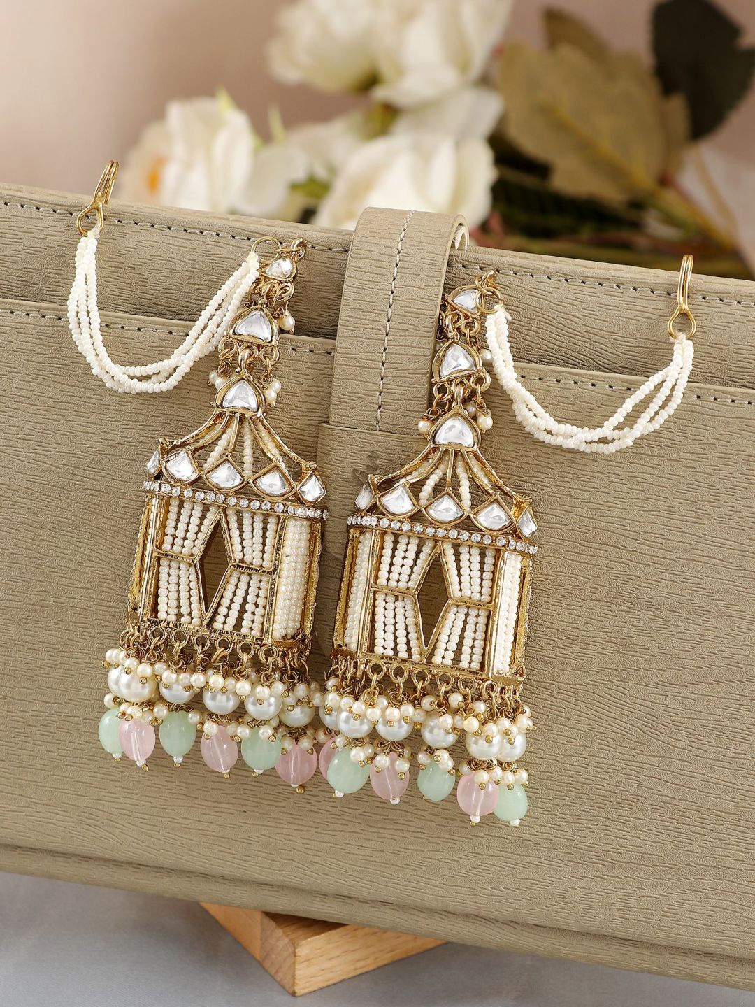 

Crunchy Fashion Gold-Plated Contemporary Drop Earrings