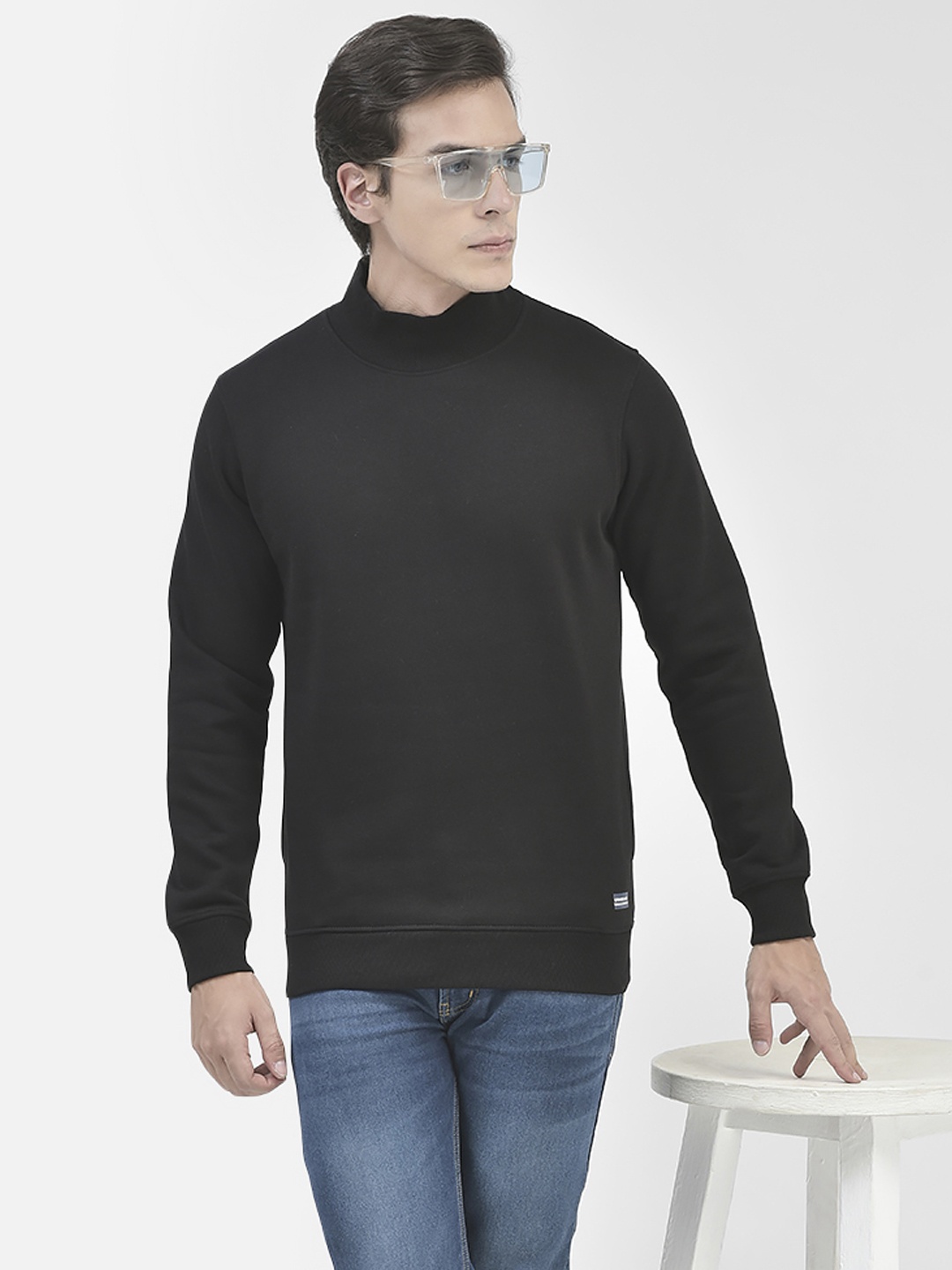

Crimsoune Club High Neck Pullover Sweatshirt, Black