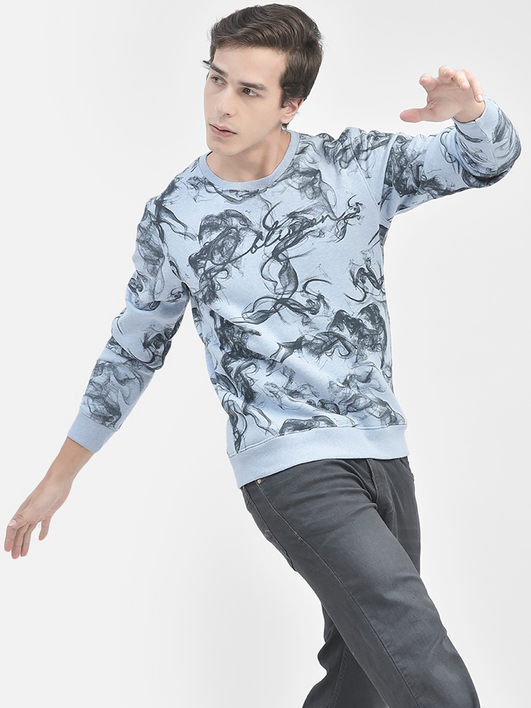 

Crimsoune Club Abstract Printed Sweatshirt, Blue