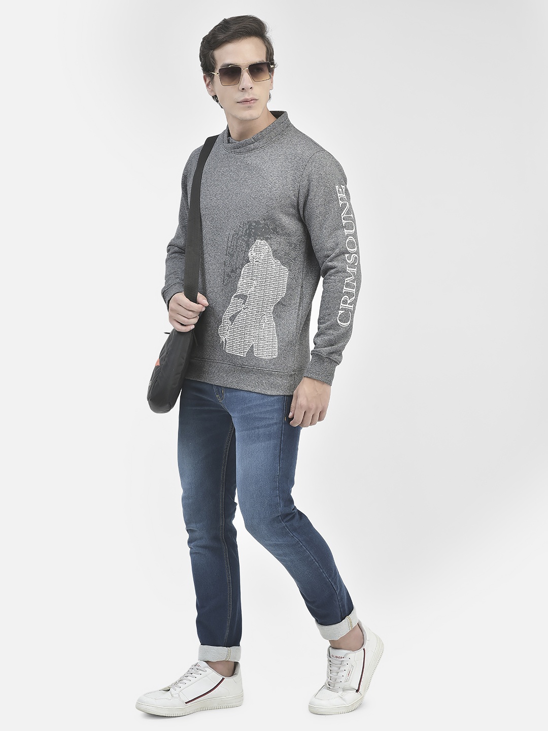 

Crimsoune Club Graphic Printed Sweatshirt, Grey