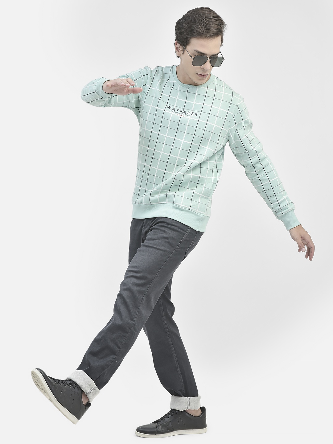 

Crimsoune Club Checked Long Sleeves Sweatshirt, Green