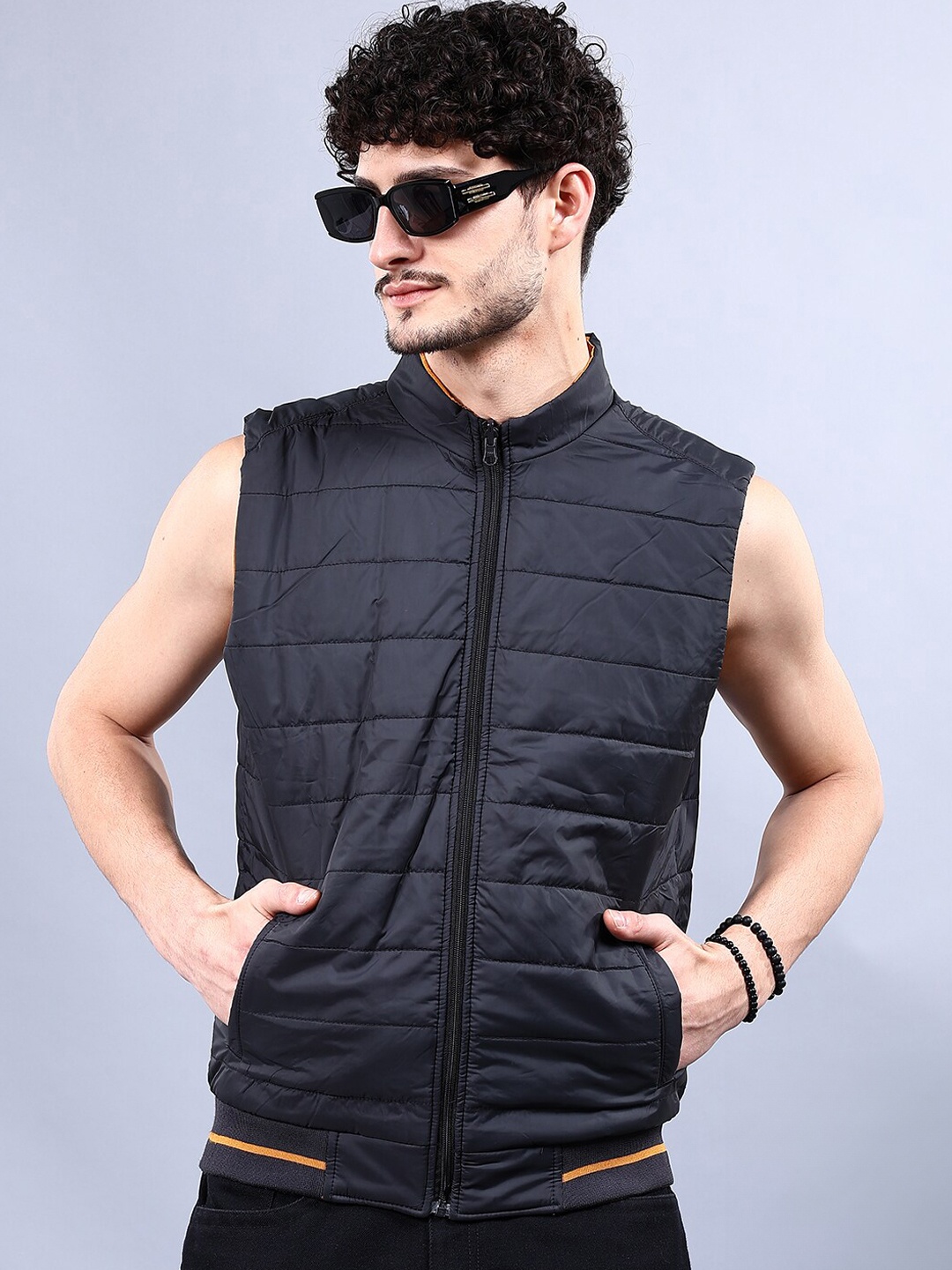 

The Indian Garage Co Yellow Reversible Sleeveless Padded Jacket