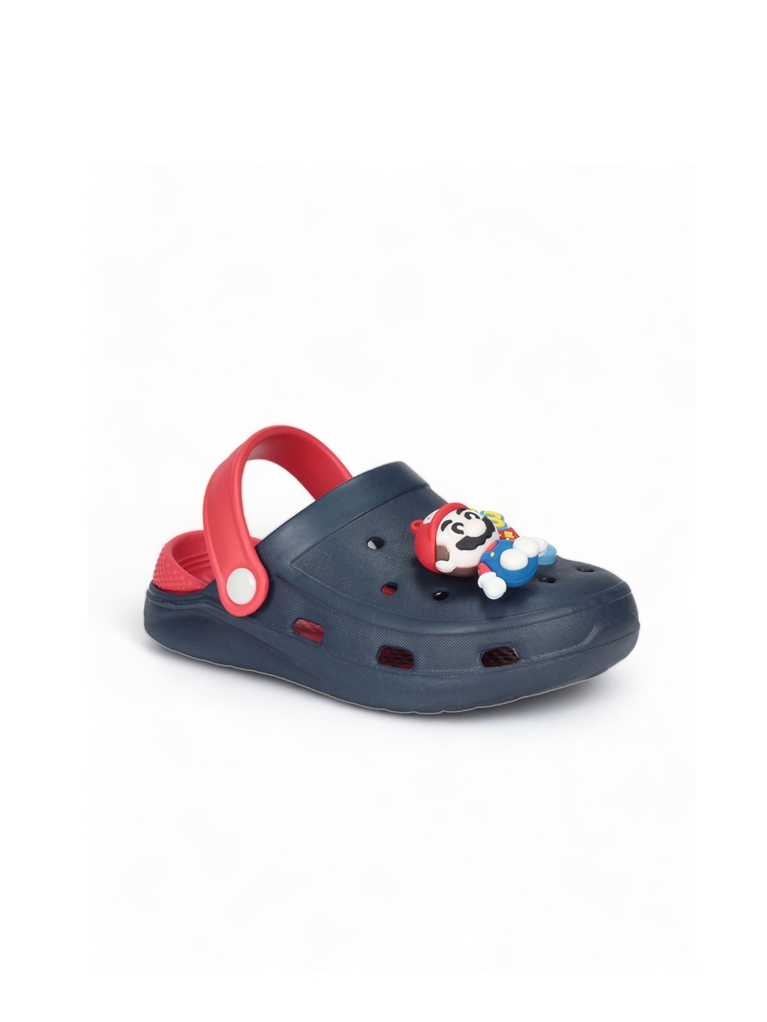 

Lil Lollipop Kids Cartoon Applique Rubber Anti-Slip Clogs, Navy blue