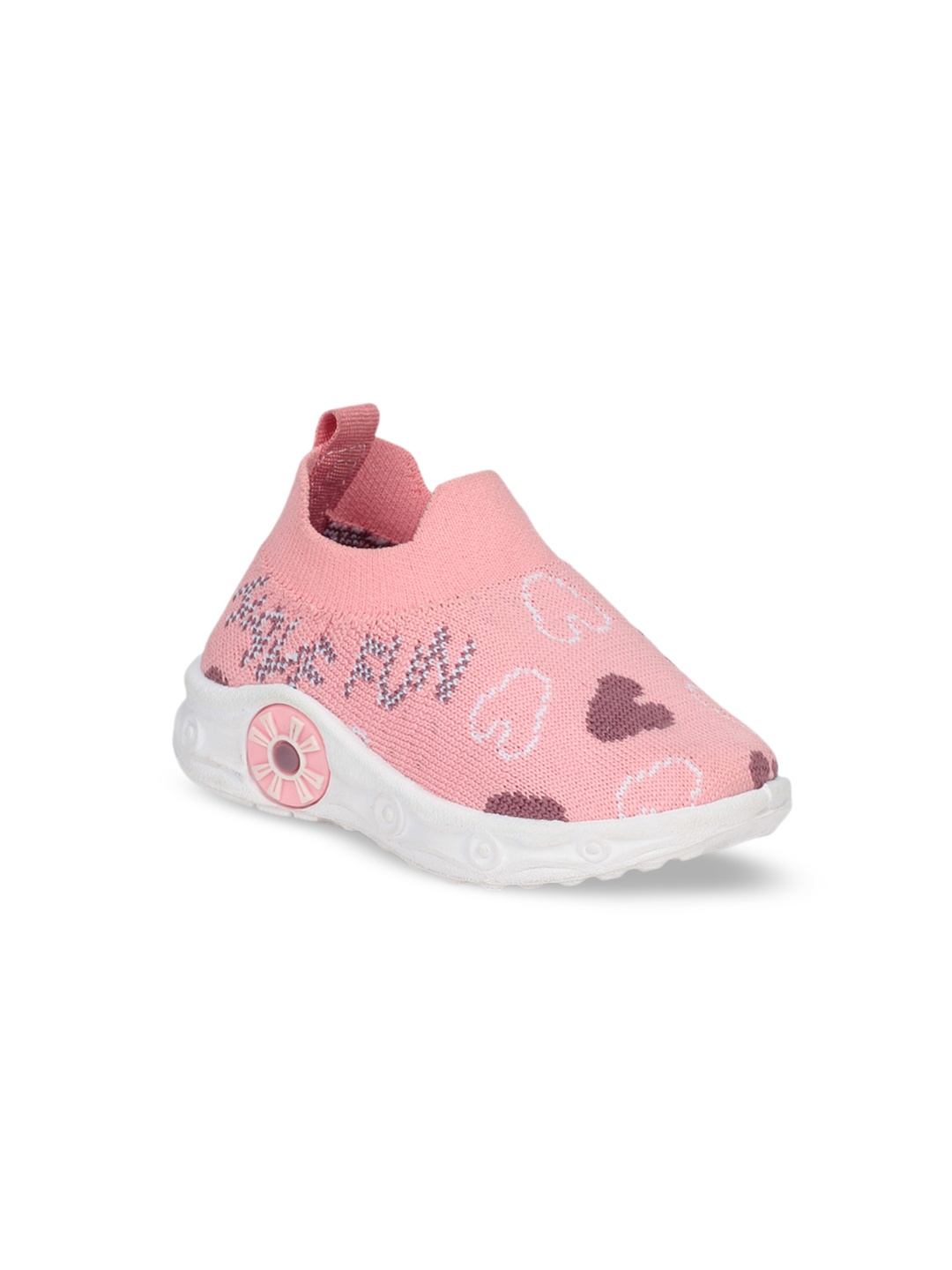 

Lil Lollipop Kids Printed Slip-On Sneakers With Musical Chu Chu, Pink