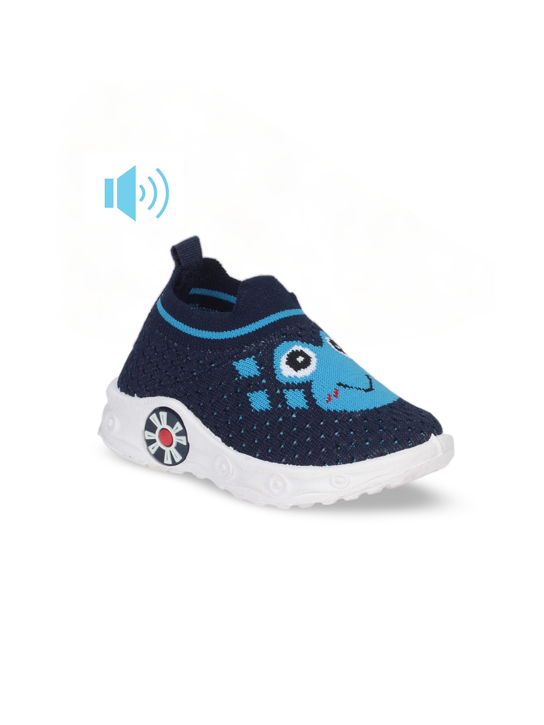 

Lil Lollipop Kids Woven Design Musical Slip-On Sneakers, Navy blue