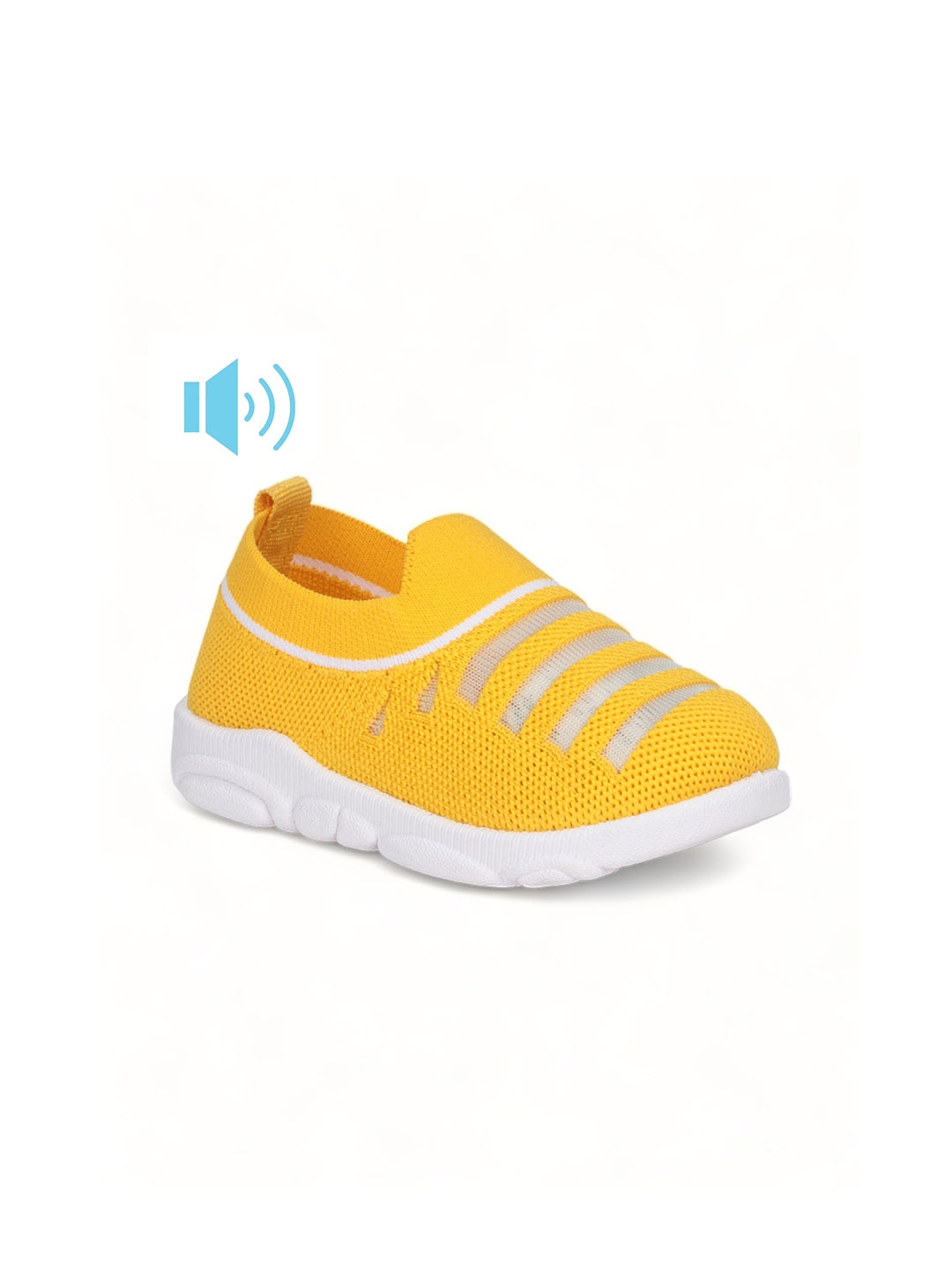 

Lil Lollipop Kids Striped Musical Slip-On Sneakers, Yellow