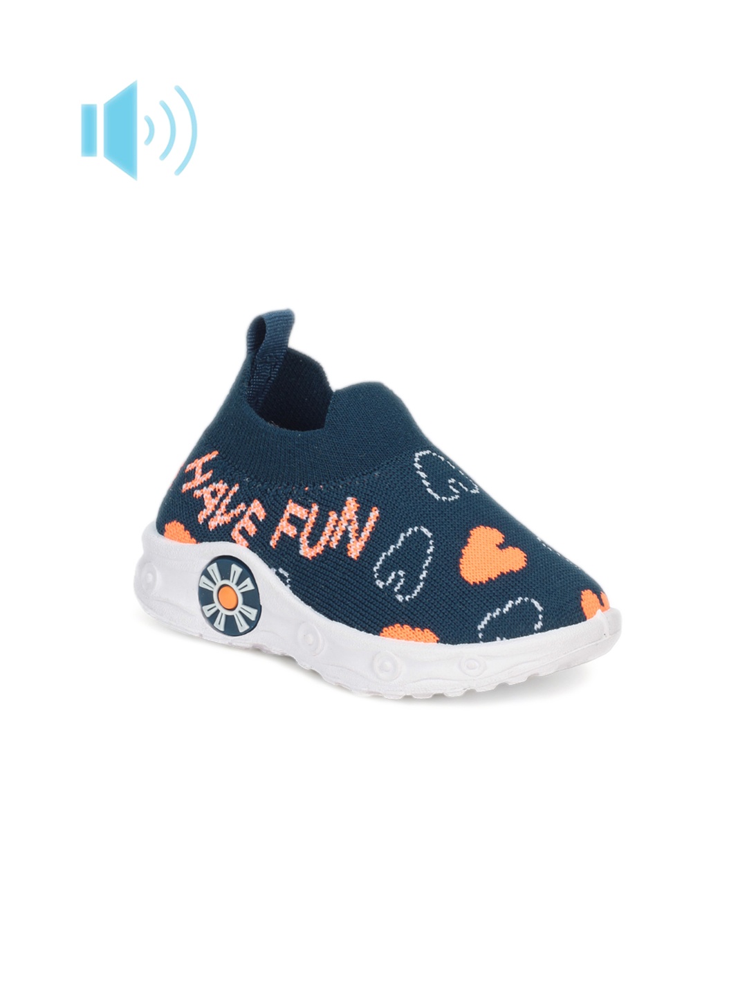 

Lil Lollipop Kids Printed Musical Slip-On Sneakers, Navy blue