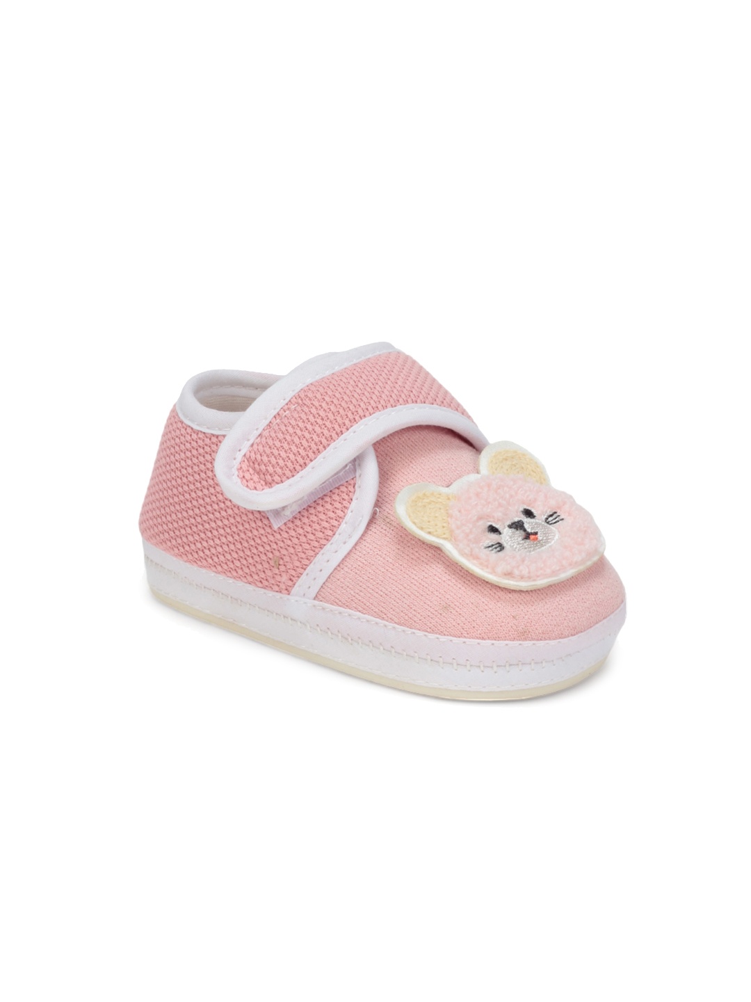 

Lil Lollipop Infants Applique Detail Cotton Velcro Booties, Pink