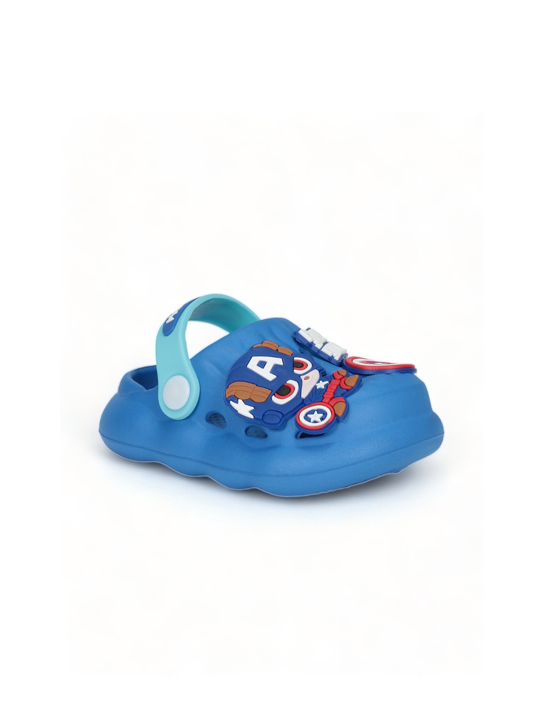 

Lil Lollipop Kids Super Soldier Applique Rubber Anti-Slip Clogs, Navy blue