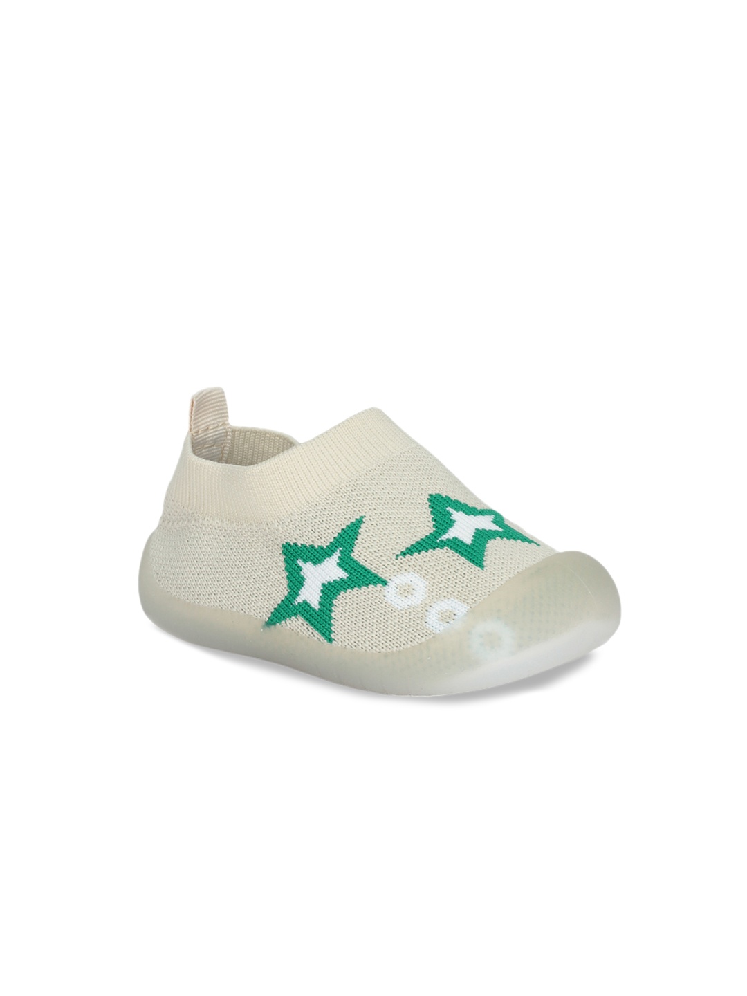 

Lil Lollipop Infants Printed Slip-On Booties, Cream