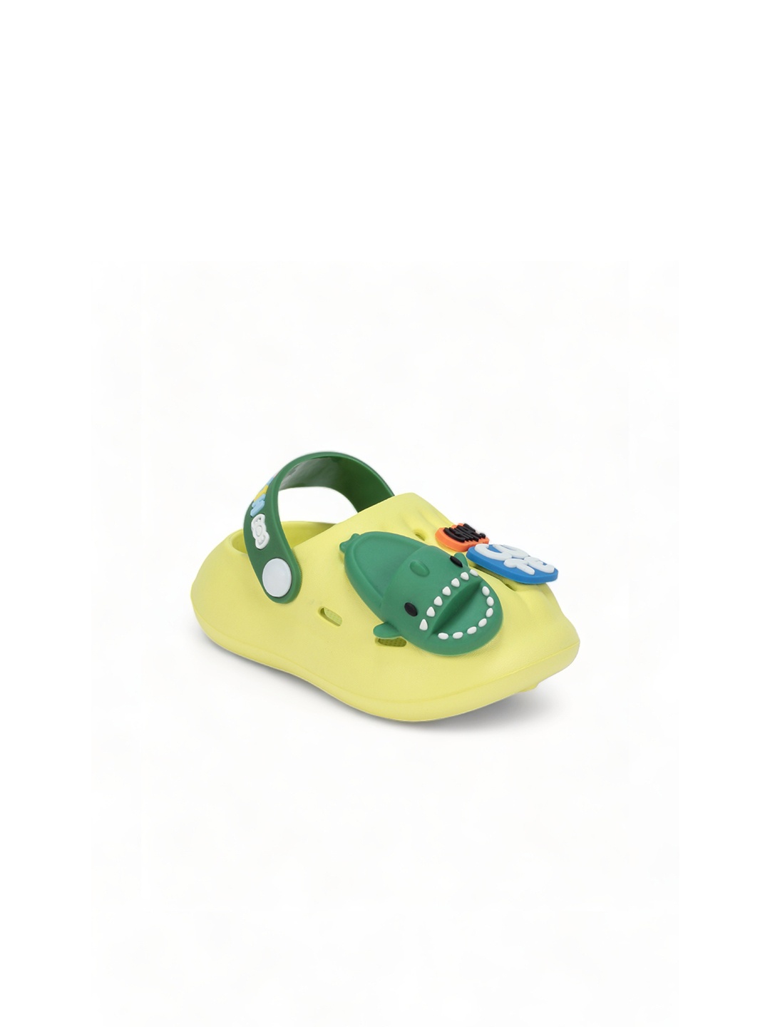 

Lil Lollipop Kids Surf Board Applique Rubber Anti-Slip Clogs, Green