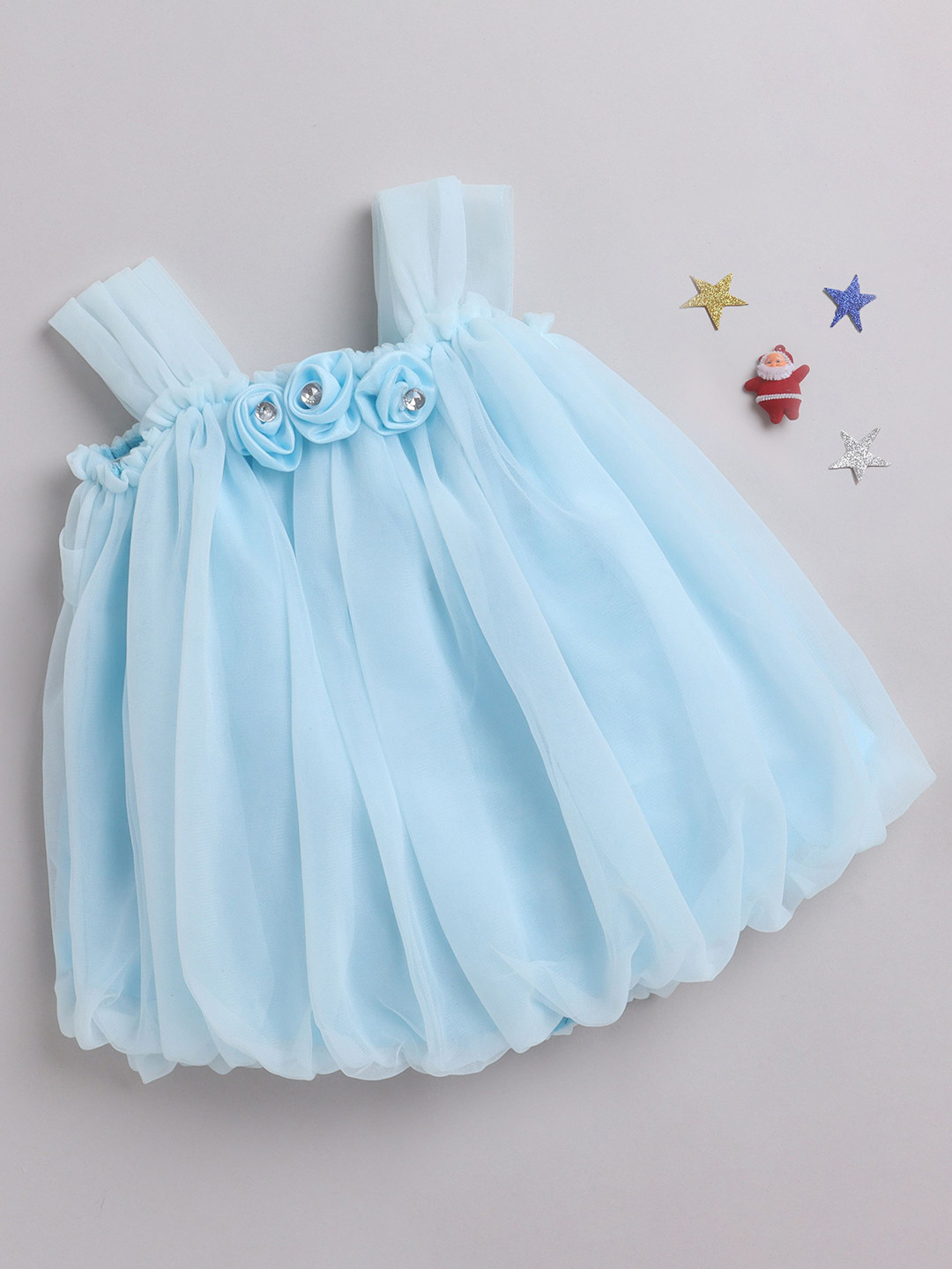 

MANY FROCKS & Girls Shoulder Straps A-Line Dress, Blue