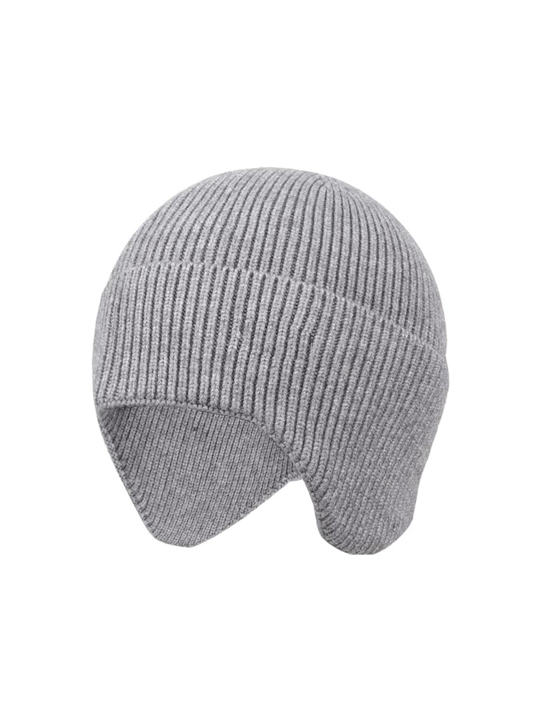 

Gajraj Unisex Self Designed Woollen Earflap Beanie, Grey
