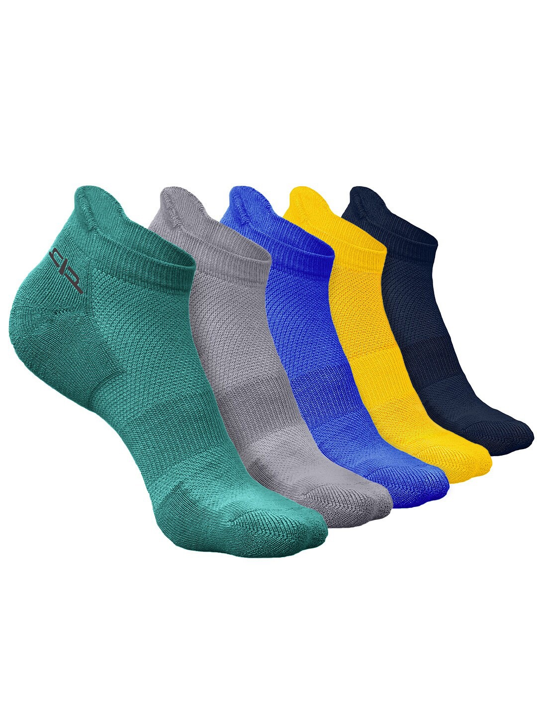 

Heelium Men Pack of 5 Bamboo Super Soft & Odour-Free Breathable Ankle-Length Socks, Green