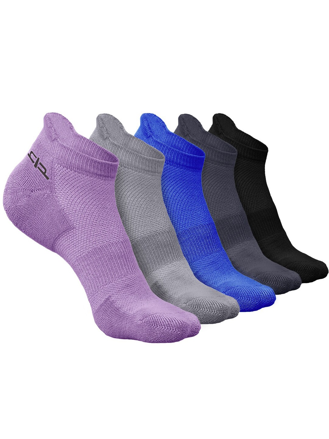 

Heelium Men Pack of 5 Bamboo Super Soft & Odour-Free Breathable Ankle-Length Socks, Purple