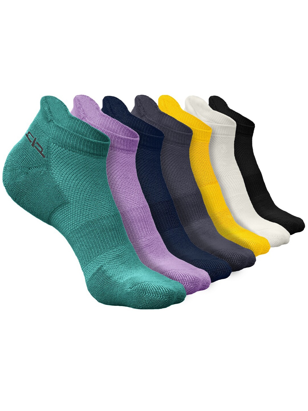 

Heelium Men Pack of 7 Bamboo Super Soft & Odour-Free Breathable Ankle-Length Socks, Green