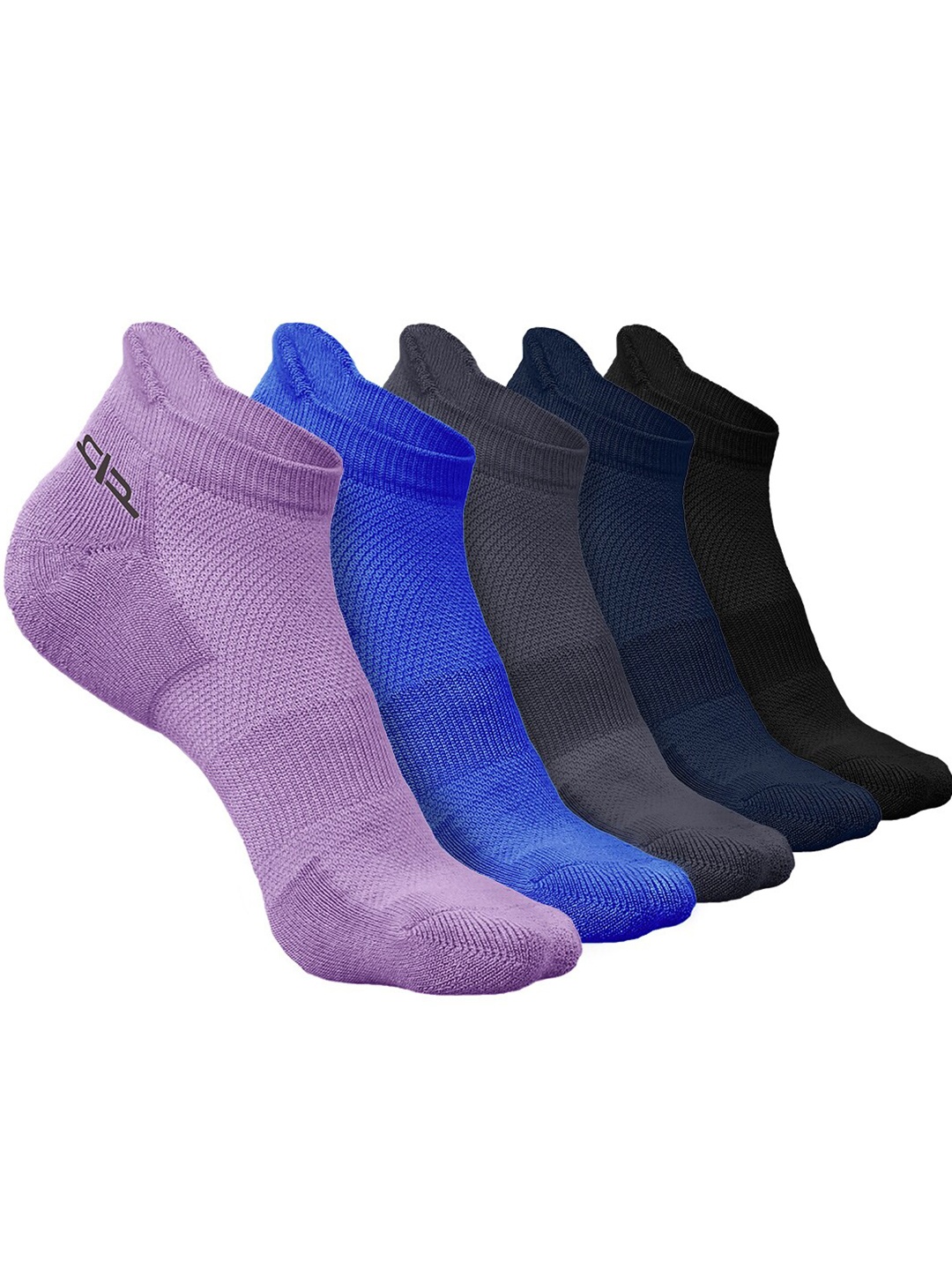 

Heelium Men Pack of 5 Bamboo Super Soft & Odour-Free Breathable Ankle-Length Socks, Purple