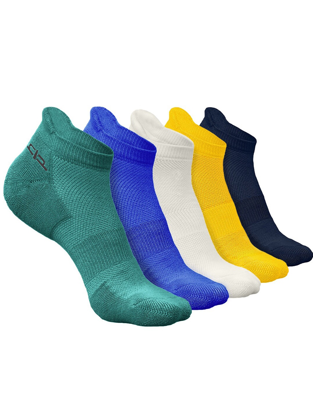 

Heelium Men Pack of 5 Bamboo Super Soft & Odour-Free Breathable Ankle-Length Socks, Green