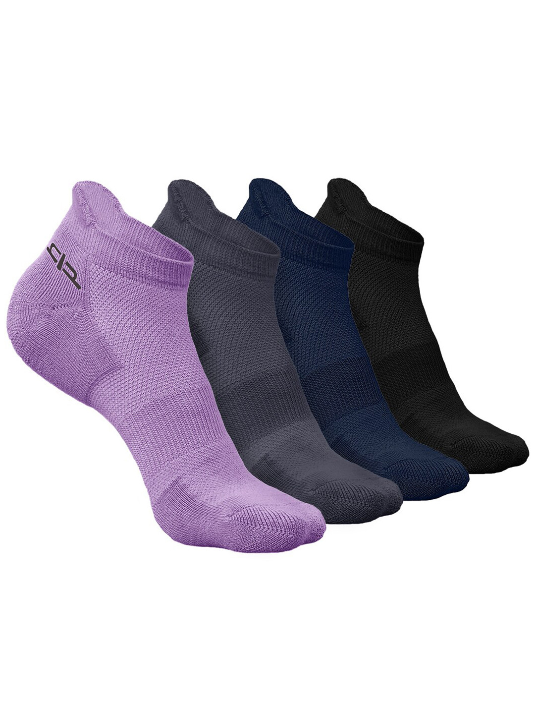 

Heelium Men Pack of 4 Bamboo Super Soft & Odour-Free Breathable Ankle-Length Socks, Purple
