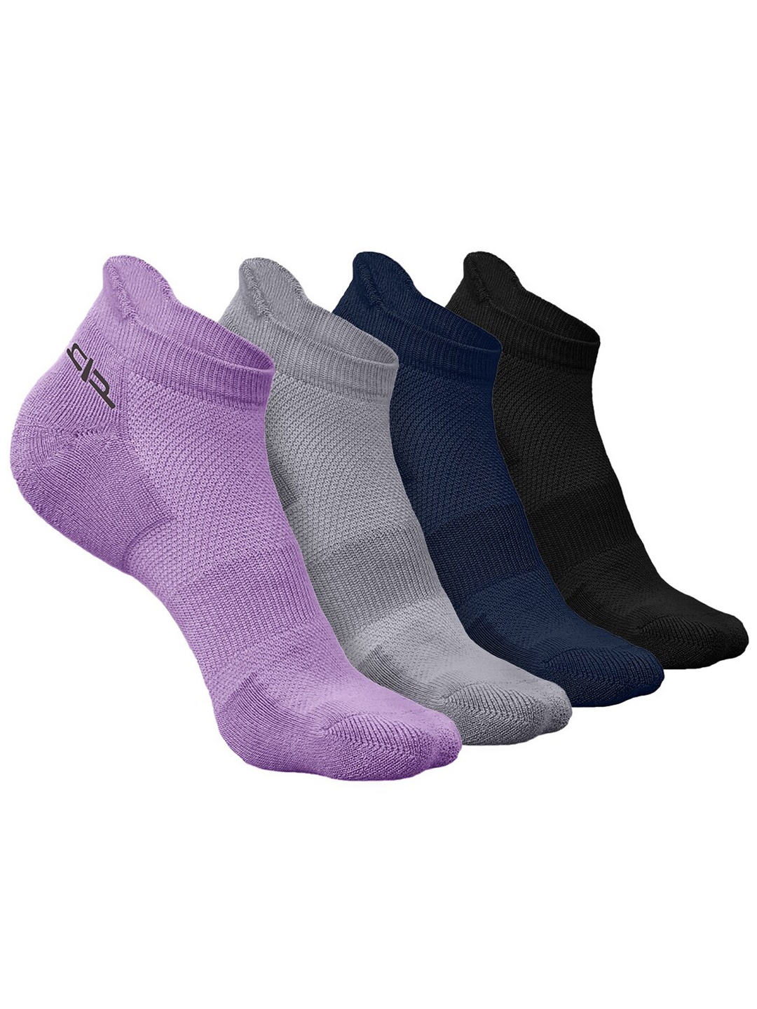 

Heelium Men Pack of 4 Bamboo Super Soft & Odour-Free Breathable Ankle-Length Socks, Purple