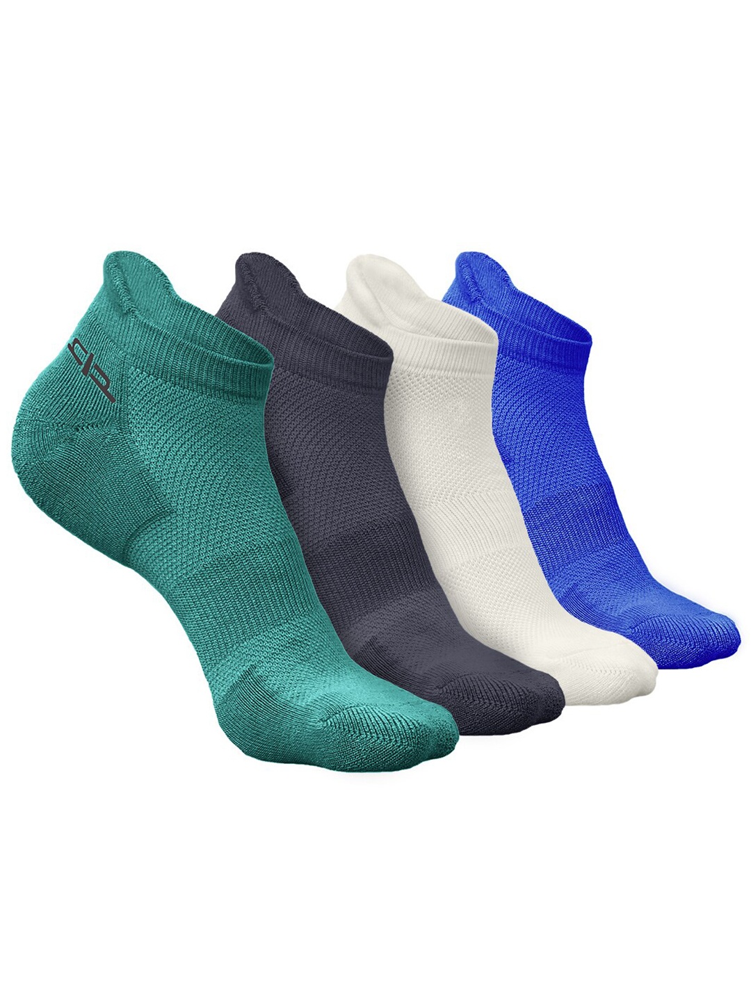

Heelium Men Pack of 4 Bamboo Super Soft & Odour-Free Breathable Ankle-Length Socks, Green