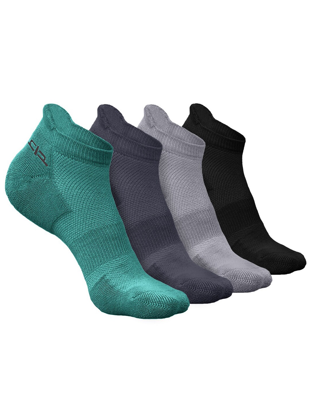 

Heelium Men Pack of 4 Bamboo Super Soft & Odour-Free Breathable Ankle-Length Socks, Green