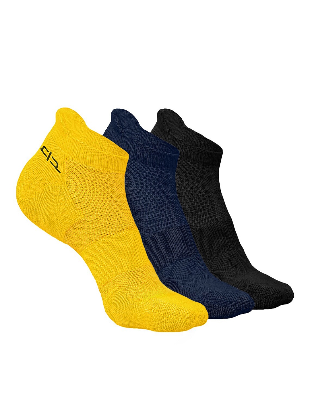 

Heelium Men Pack of 3 Bamboo Super Soft & Odour-Free Breathable Ankle-Length Socks, Yellow