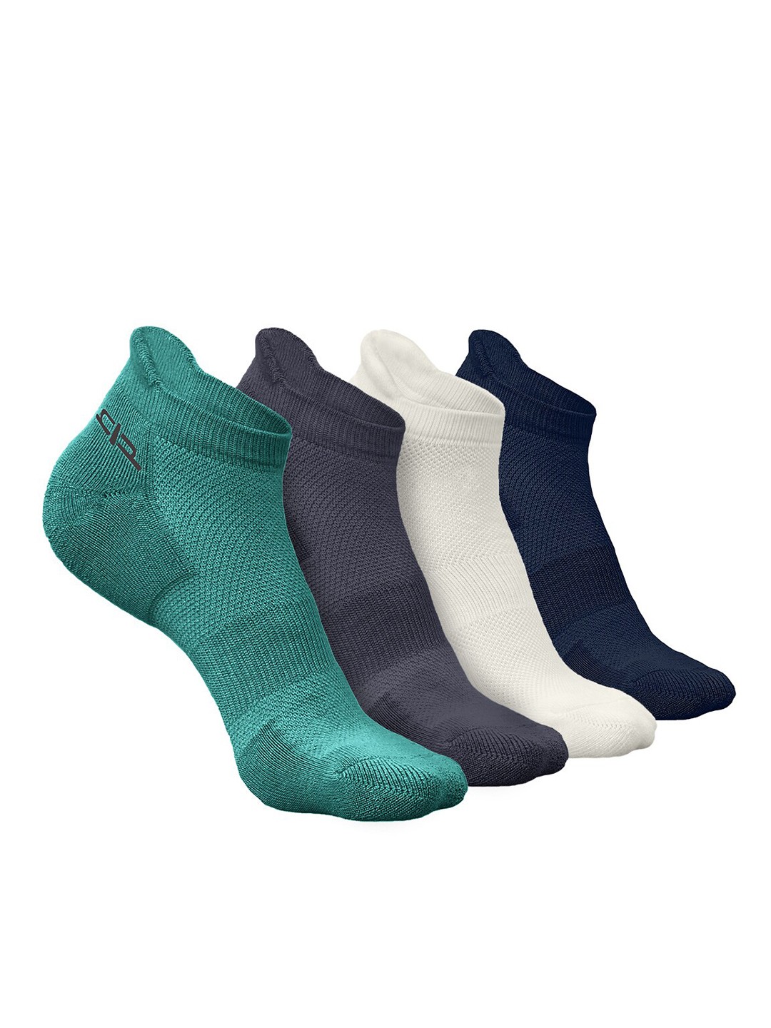 

Heelium Men Pack of 4 Bamboo Super Soft & Odour-Free Breathable Ankle-Length Socks, Green