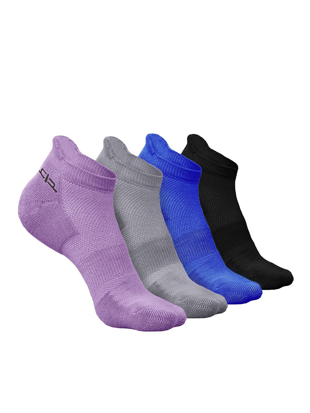 

Heelium Men Pack of 4 Bamboo Super Soft & Odour-Free Breathable Ankle-Length Socks, Purple