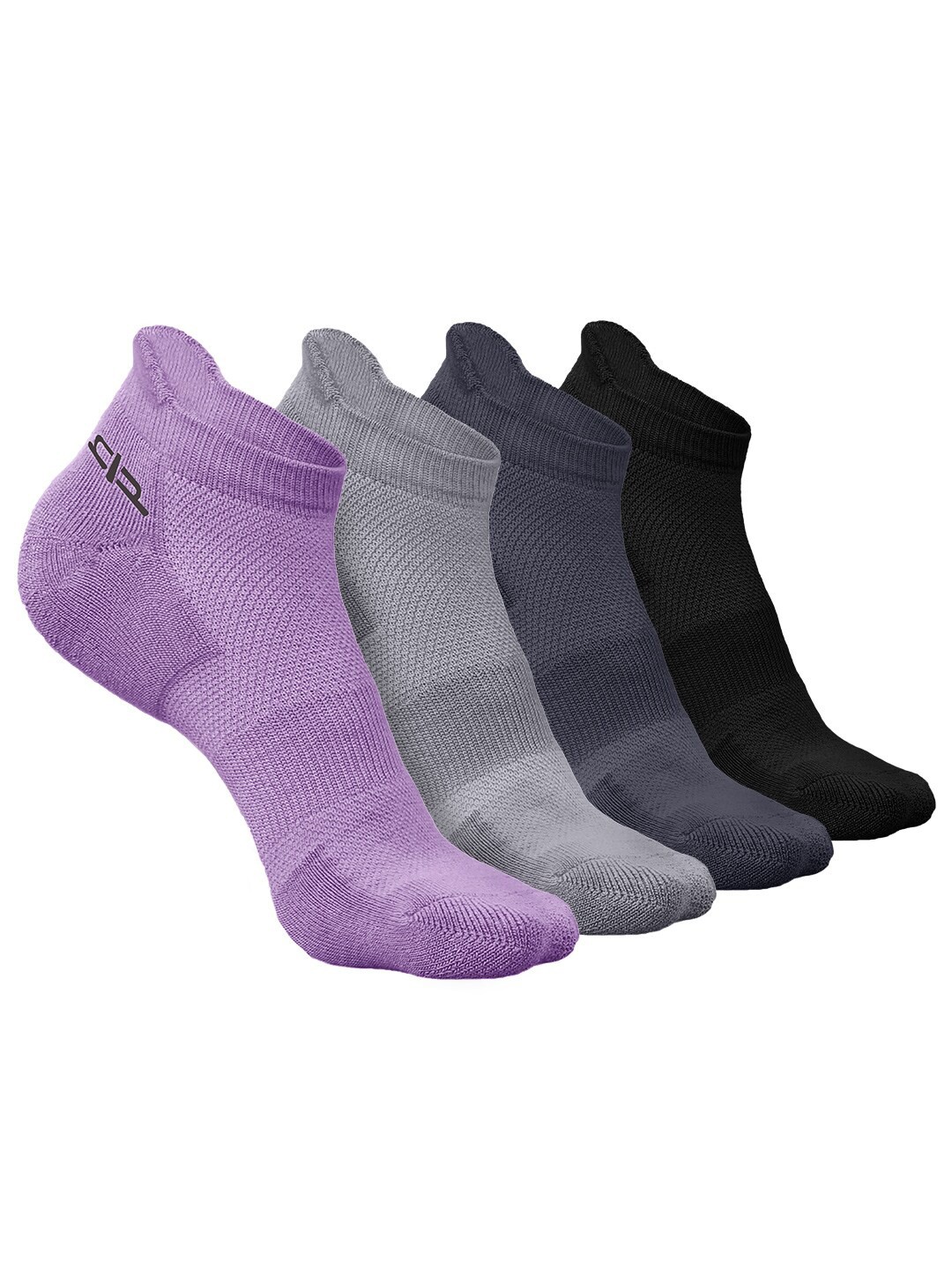

Heelium Men Pack of 4 Bamboo Super Soft & Odour-Free Breathable Ankle-Length Socks, Purple