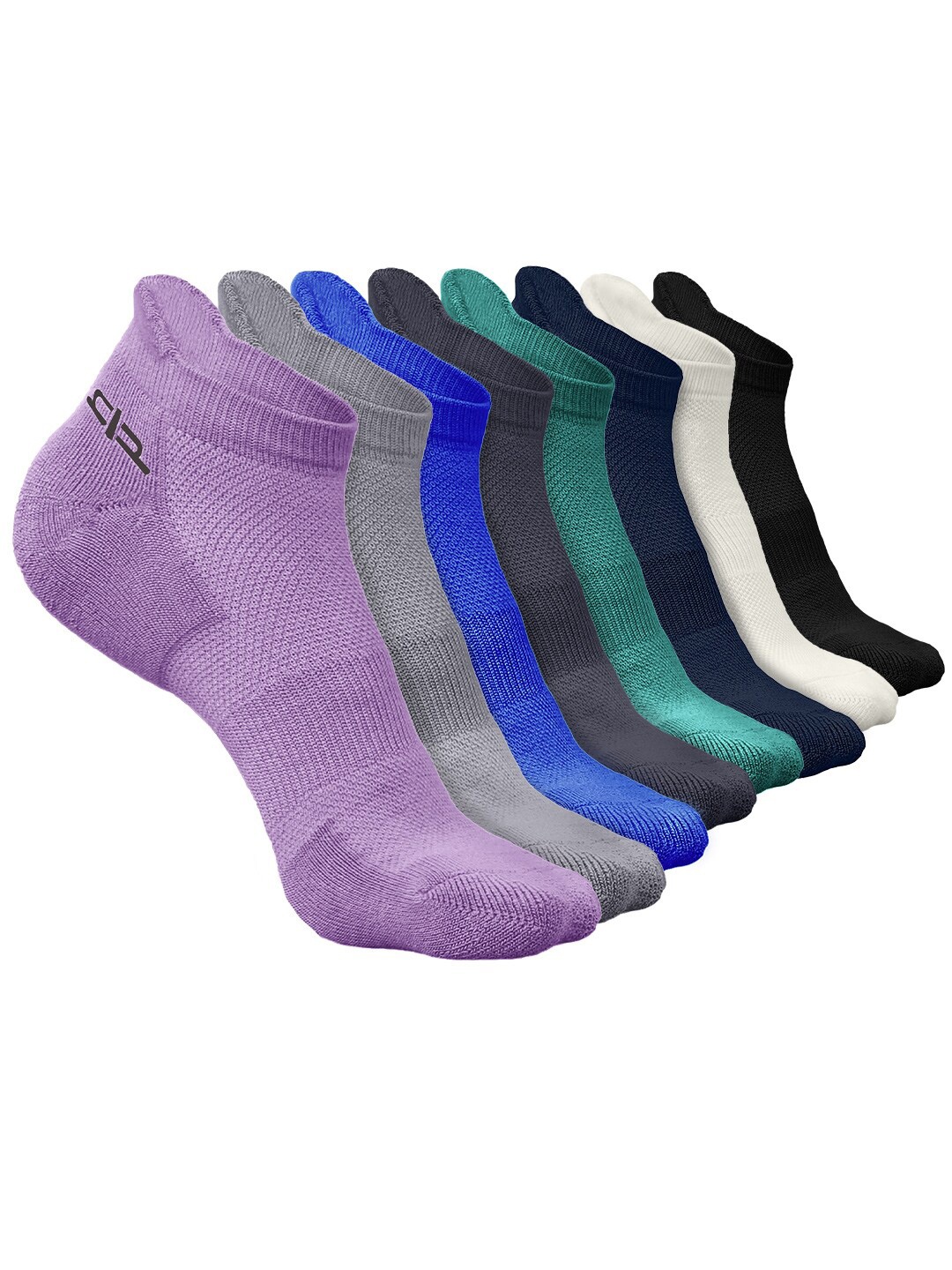 

Heelium Men Pack of 8 Bamboo Super Soft & Odour-Free Breathable Ankle-Length Socks, Purple