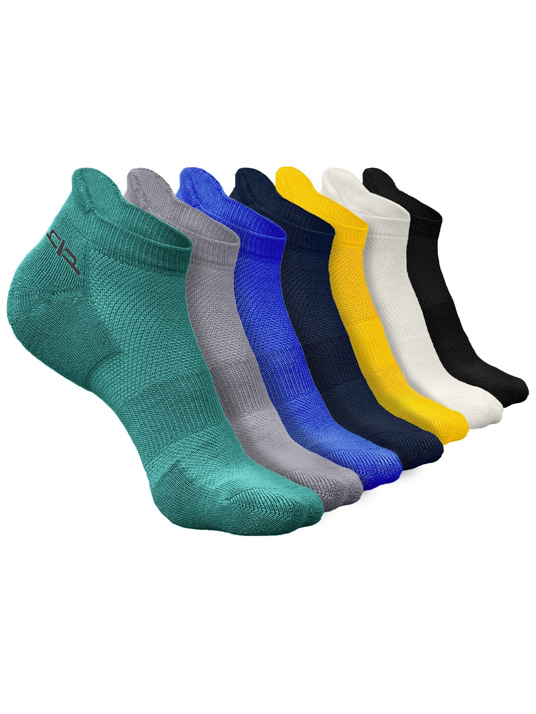 

Heelium Men Pack of 7 Bamboo Super Soft & Odour-Free Breathable Ankle-Length Socks, Green